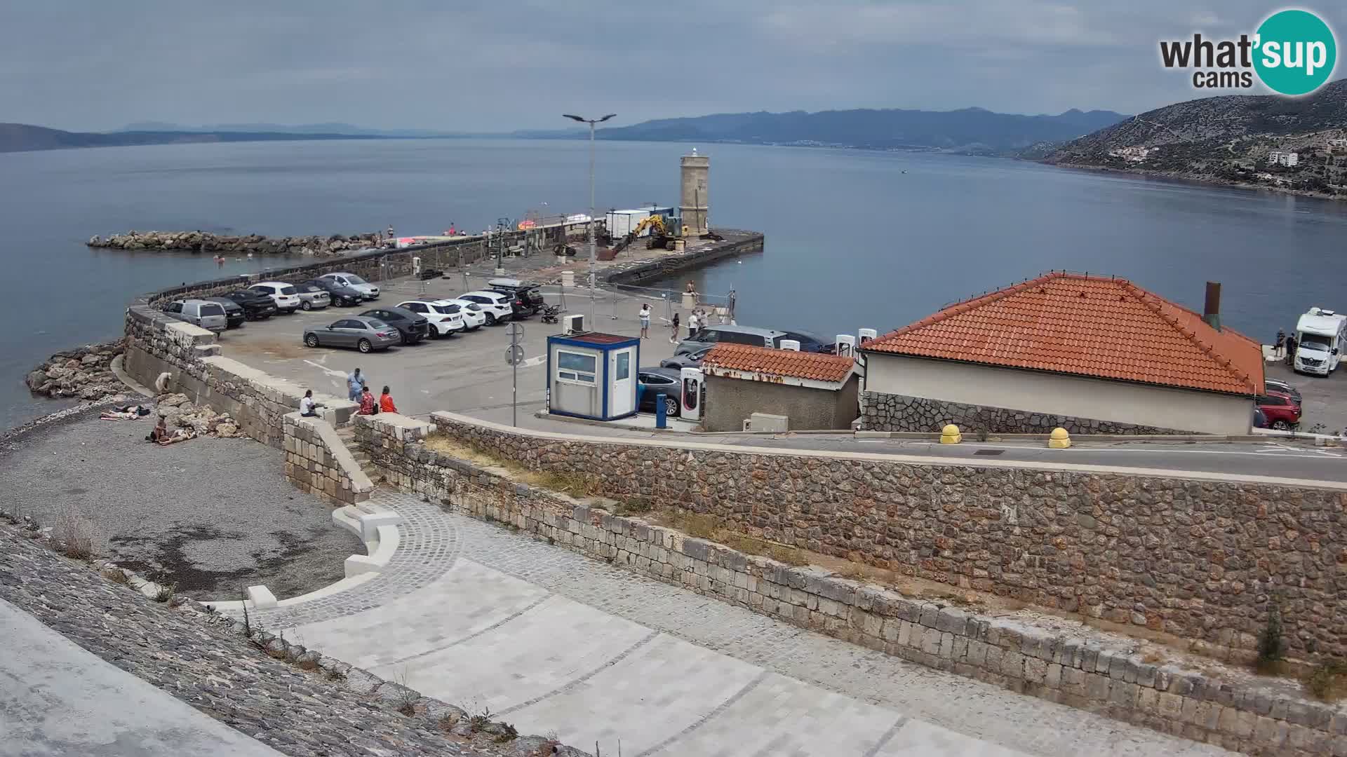 Webcam port de Senj – Vue sur la jetée et le phare