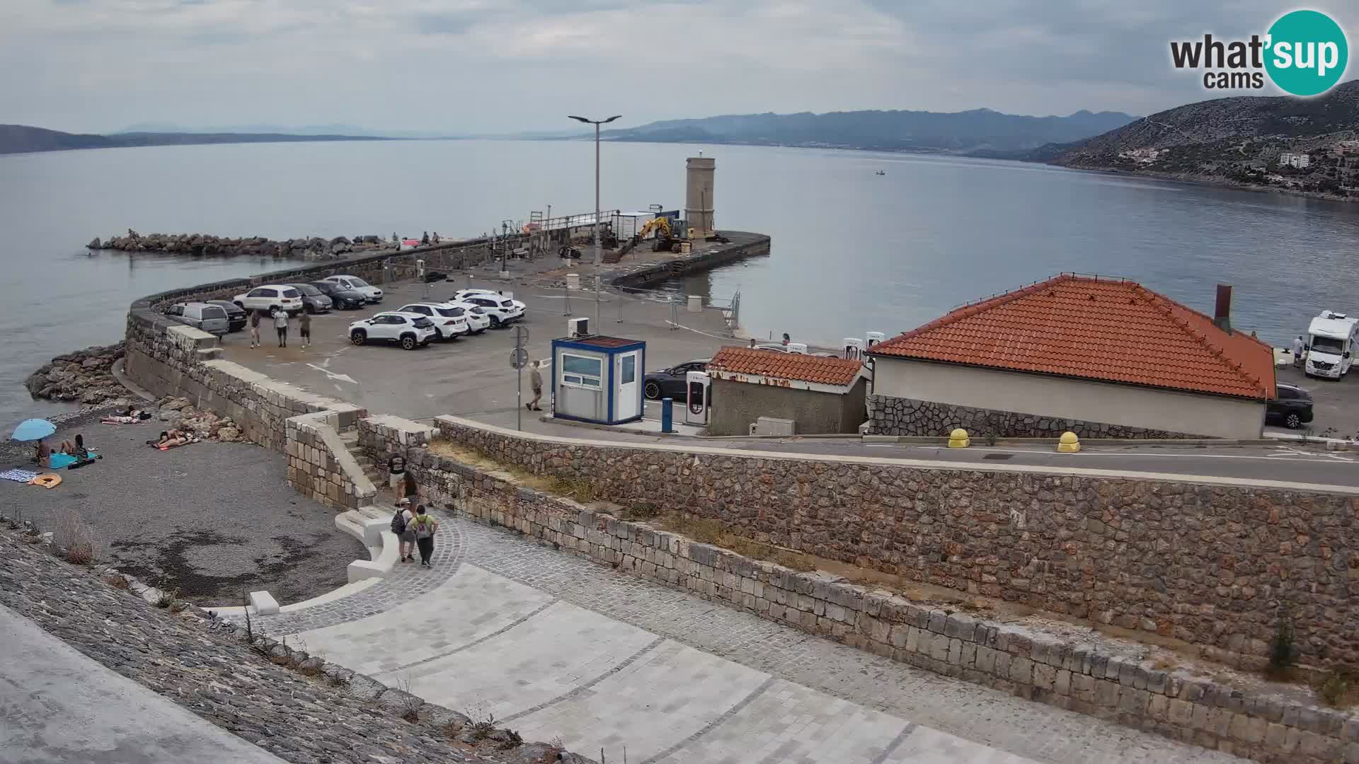 Senj Hafen Webcam – Wellenbrecher & Leuchtturm Liveblick