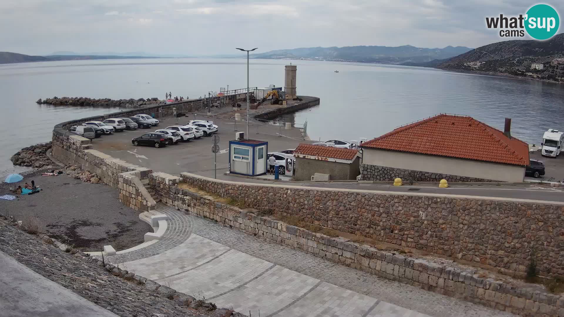 Senj Hafen Webcam – Wellenbrecher & Leuchtturm Liveblick