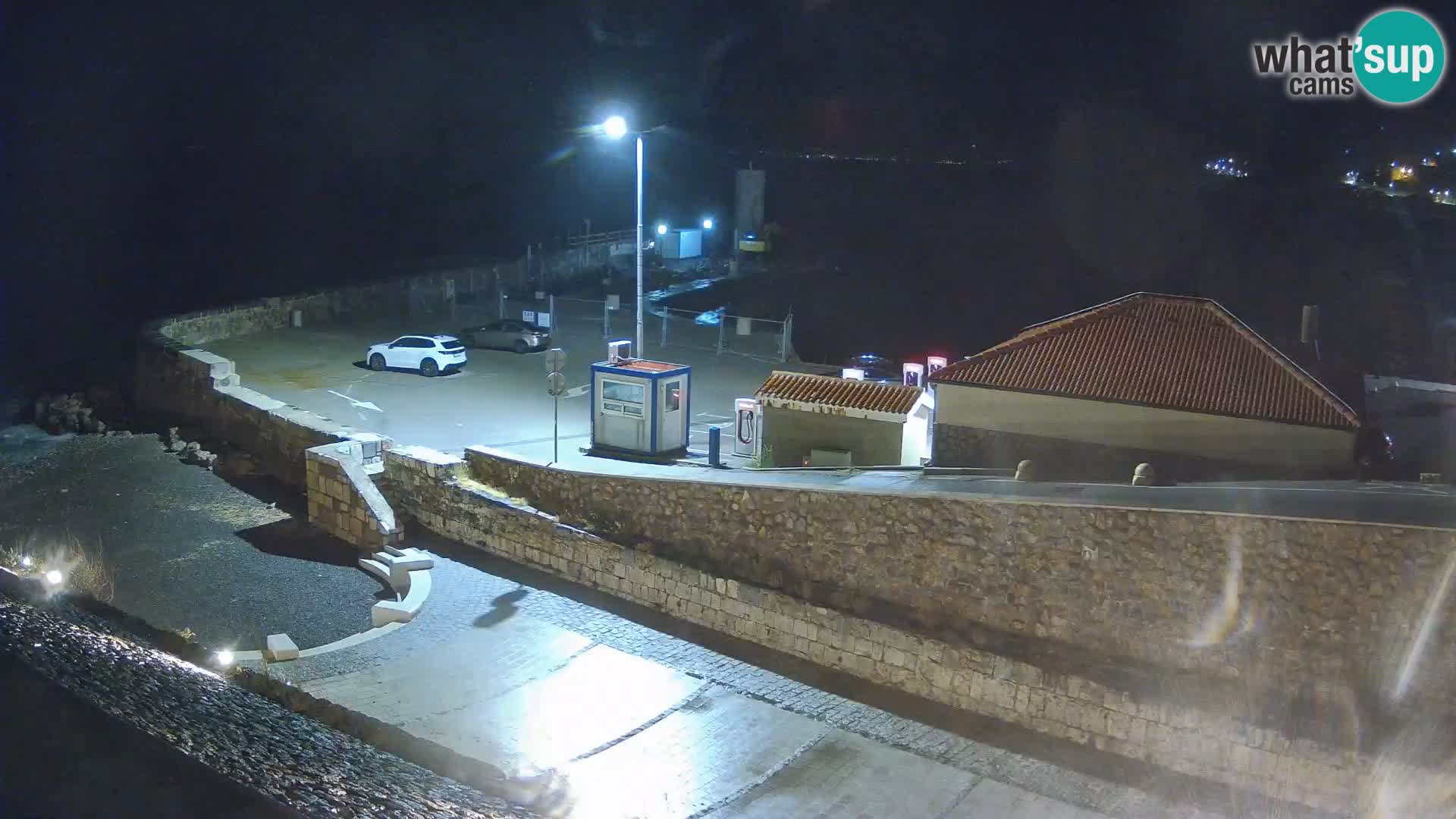 Senj Hafen Webcam – Wellenbrecher & Leuchtturm Liveblick