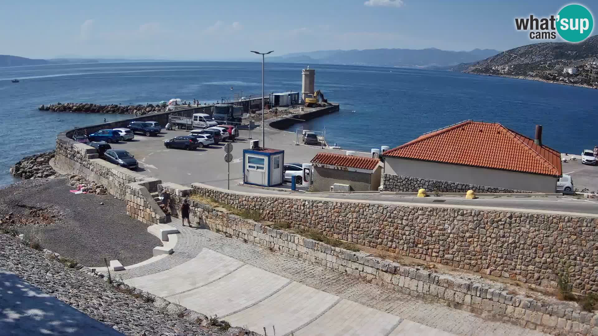 Webcam puerto de Senj – Rompeolas y faro en directo