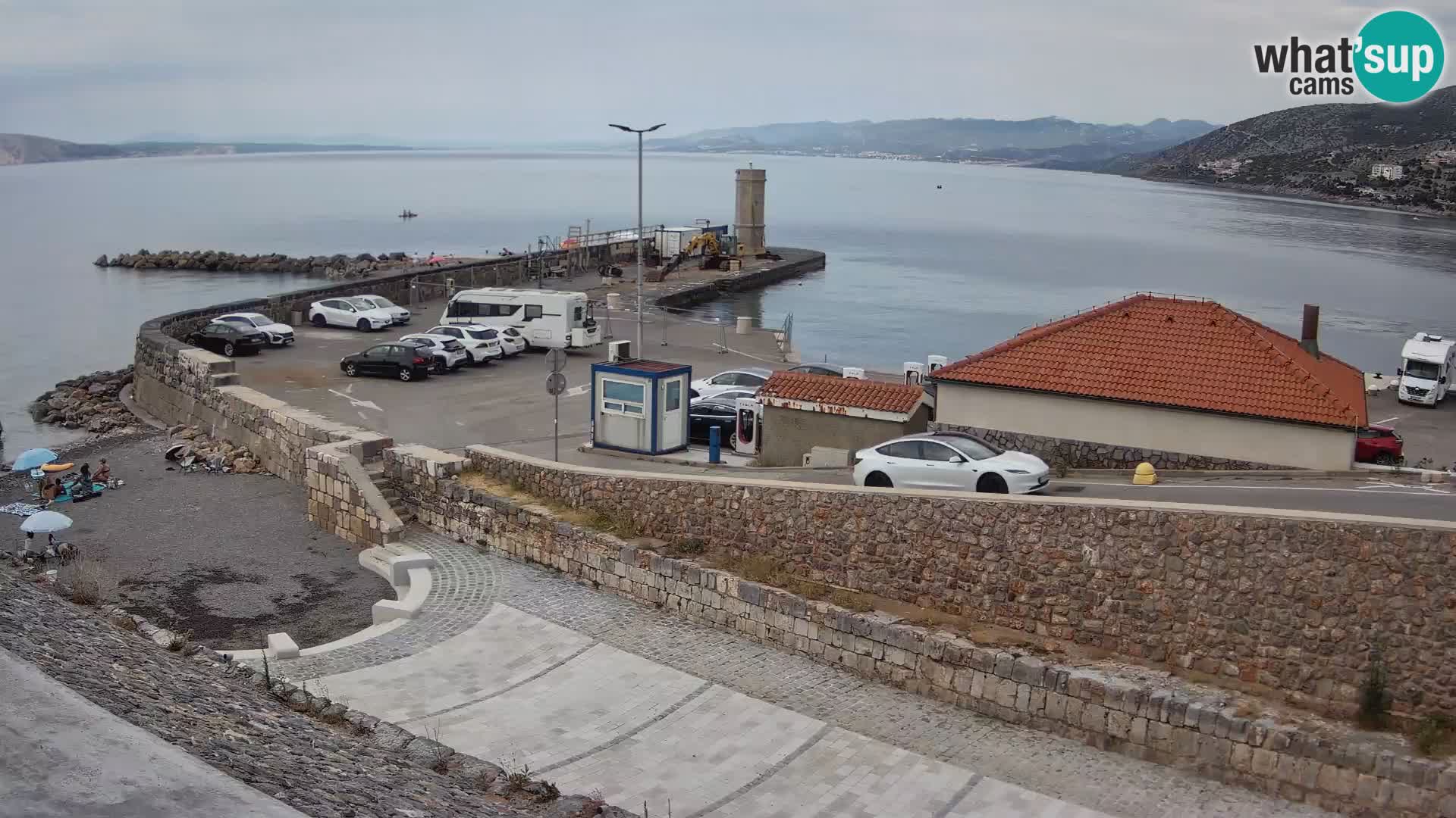 Webcam port de Senj – Vue sur la jetée et le phare
