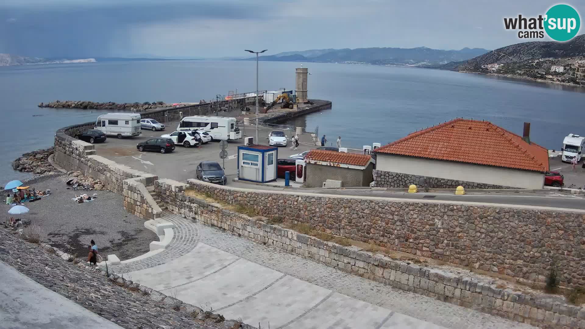 Senj Hafen Webcam – Wellenbrecher & Leuchtturm Liveblick