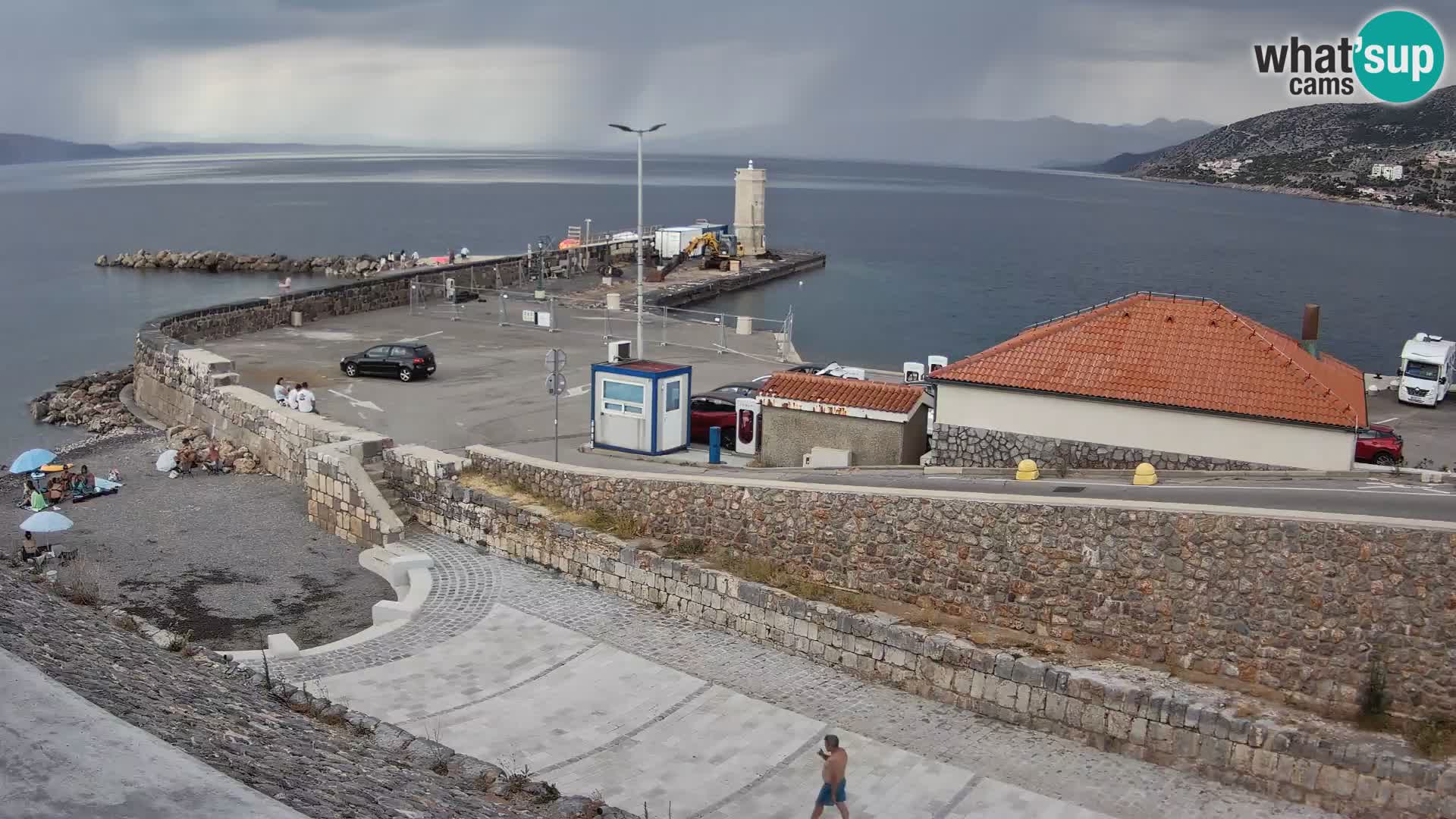 Webcam puerto de Senj – Rompeolas y faro en directo