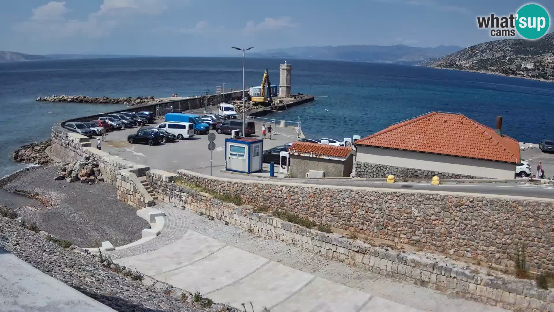 Senj Hafen Webcam – Wellenbrecher & Leuchtturm Liveblick