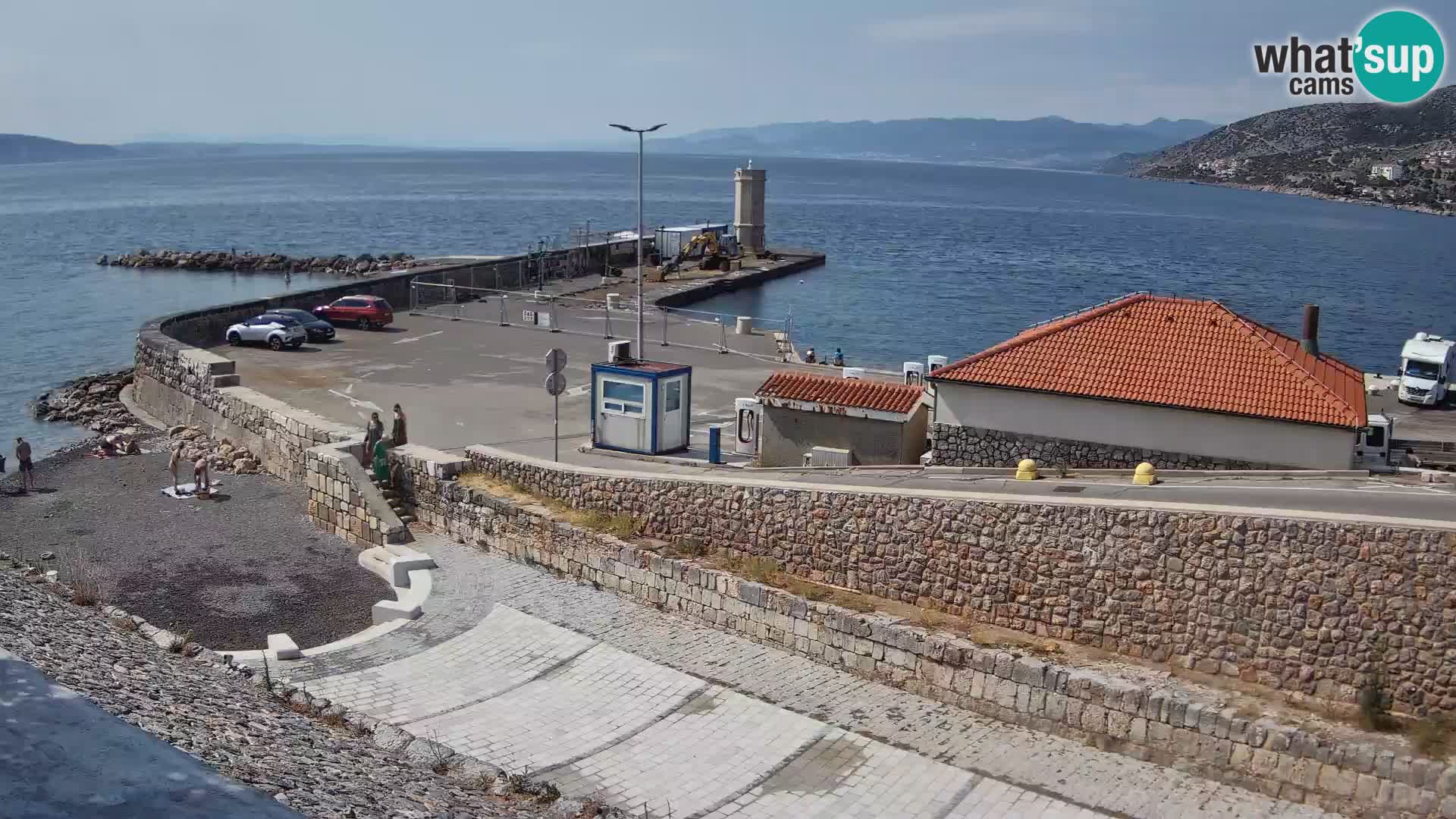 Senj Hafen Webcam – Wellenbrecher & Leuchtturm Liveblick
