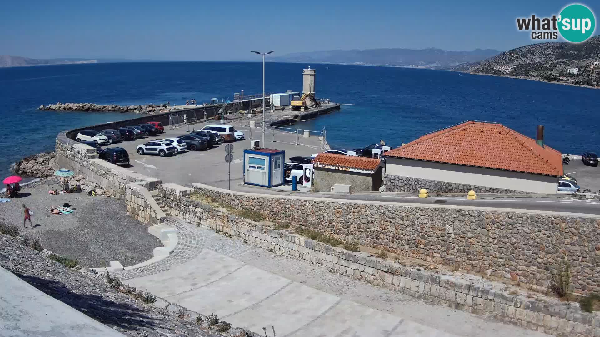 Webcam port de Senj – Vue sur la jetée et le phare