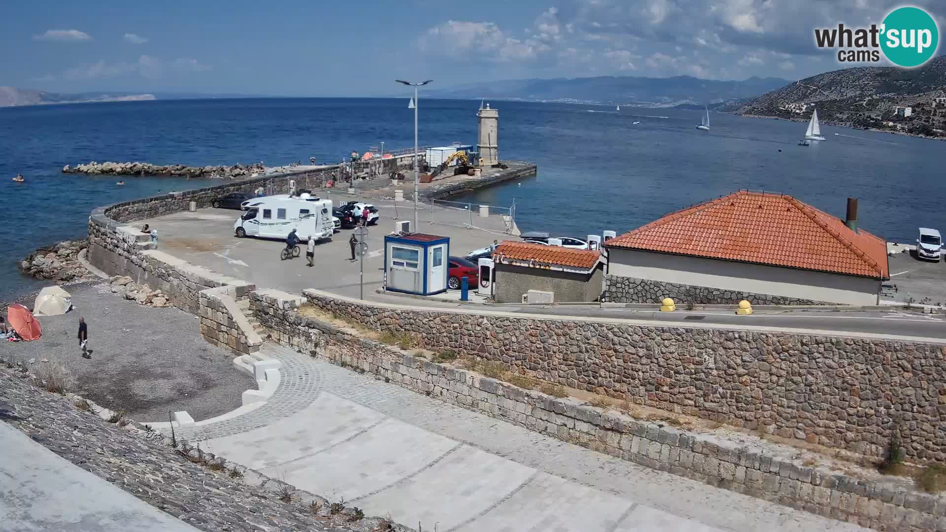 Webcam port de Senj – Vue sur la jetée et le phare