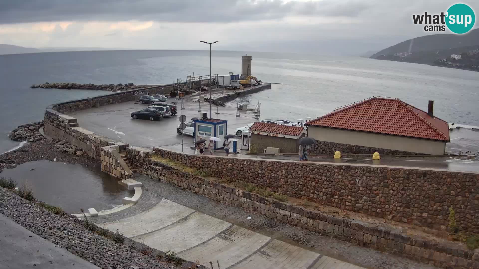 Senj Hafen Webcam – Wellenbrecher & Leuchtturm Liveblick