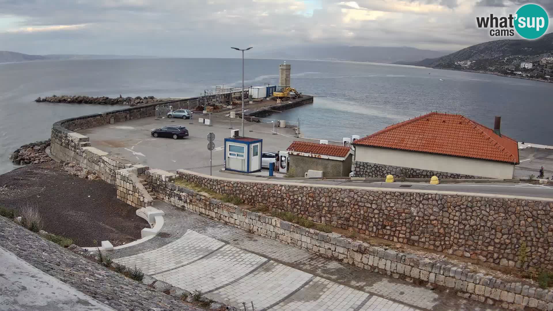 Senj Hafen Webcam – Wellenbrecher & Leuchtturm Liveblick