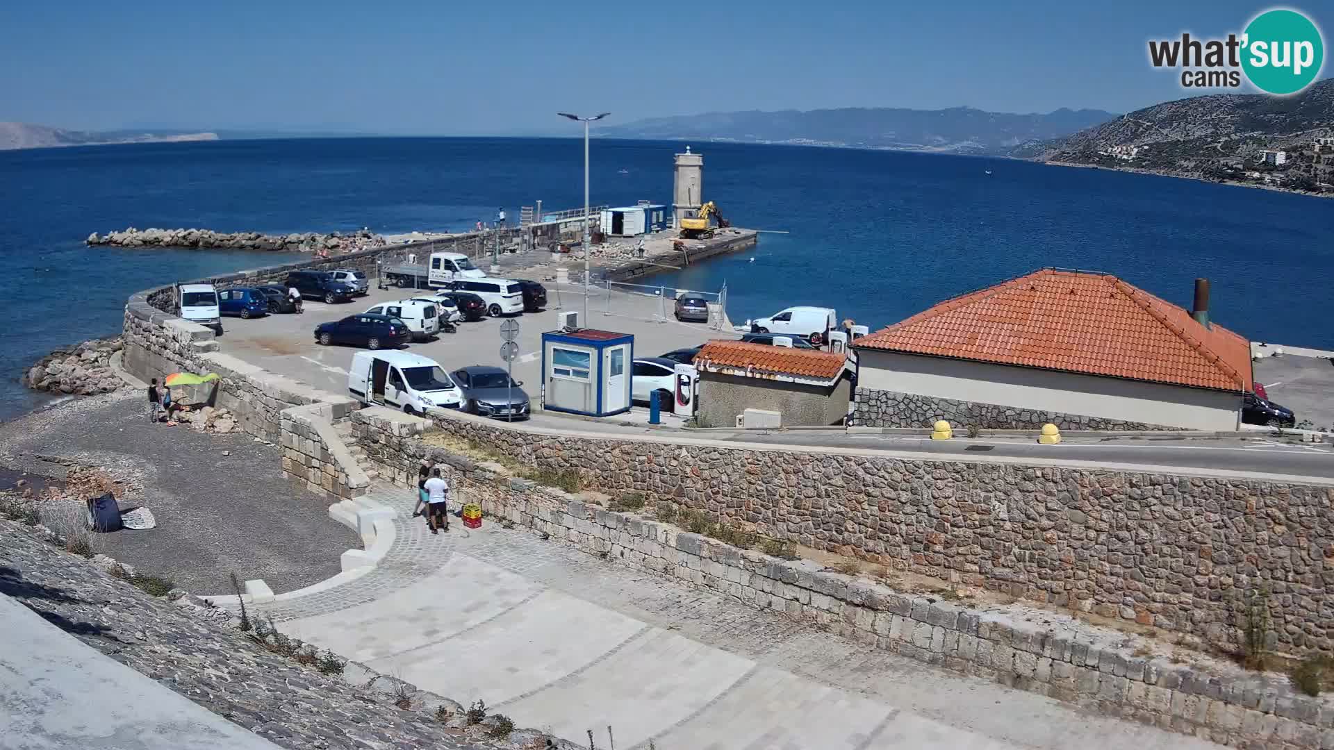 Webcam port de Senj – Vue sur la jetée et le phare