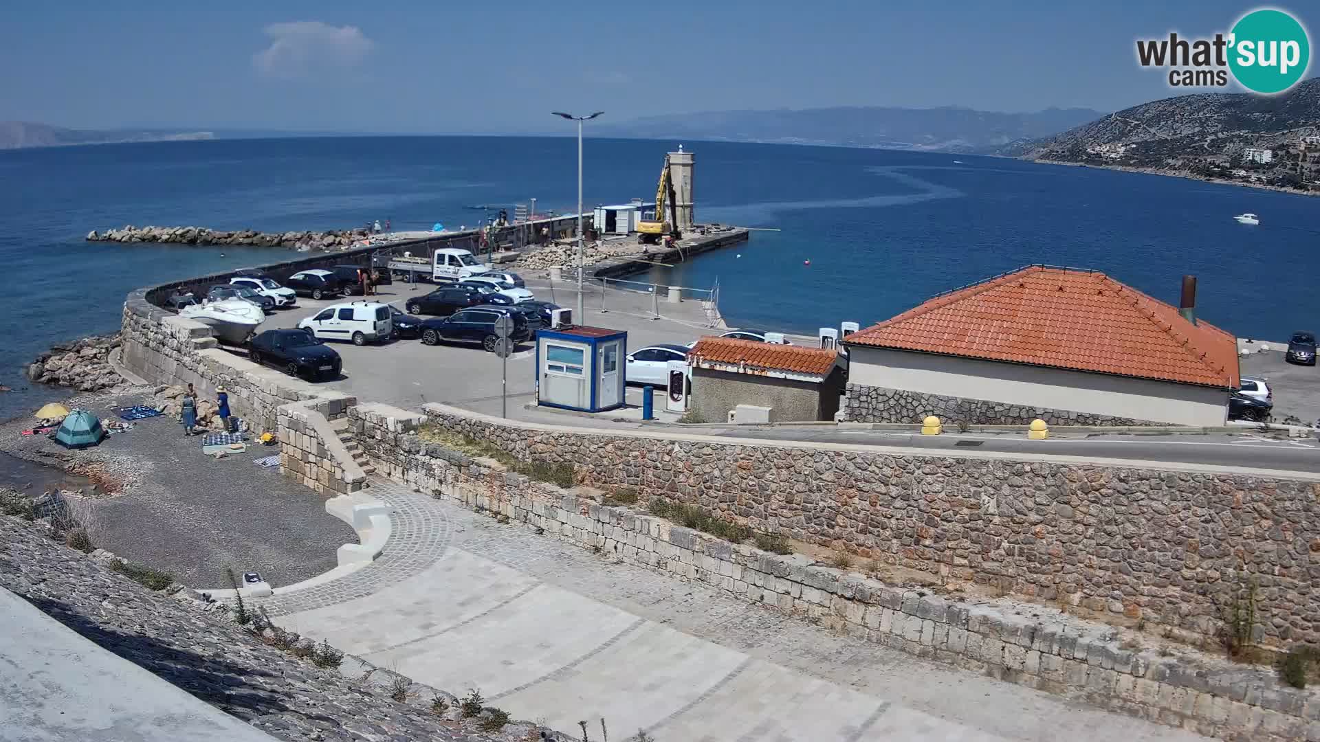Senj Hafen Webcam – Wellenbrecher & Leuchtturm Liveblick