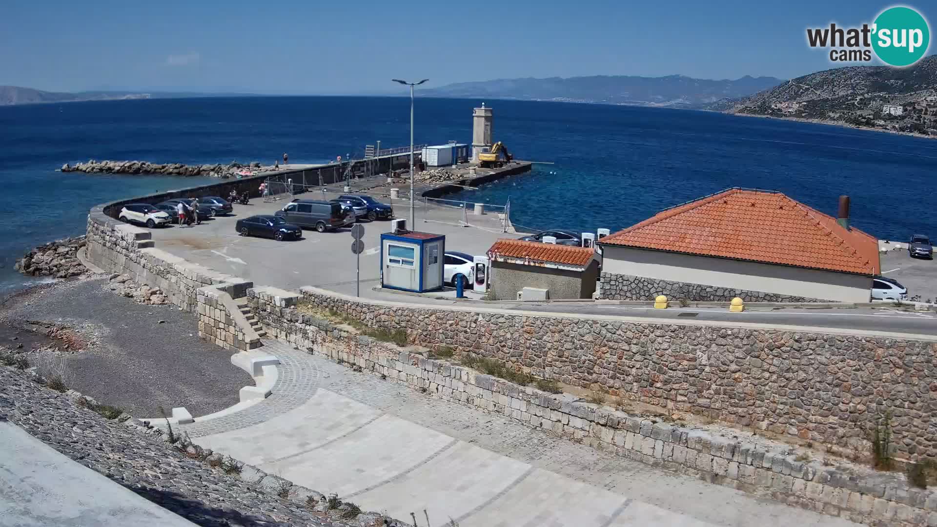 Senj Hafen Webcam – Wellenbrecher & Leuchtturm Liveblick