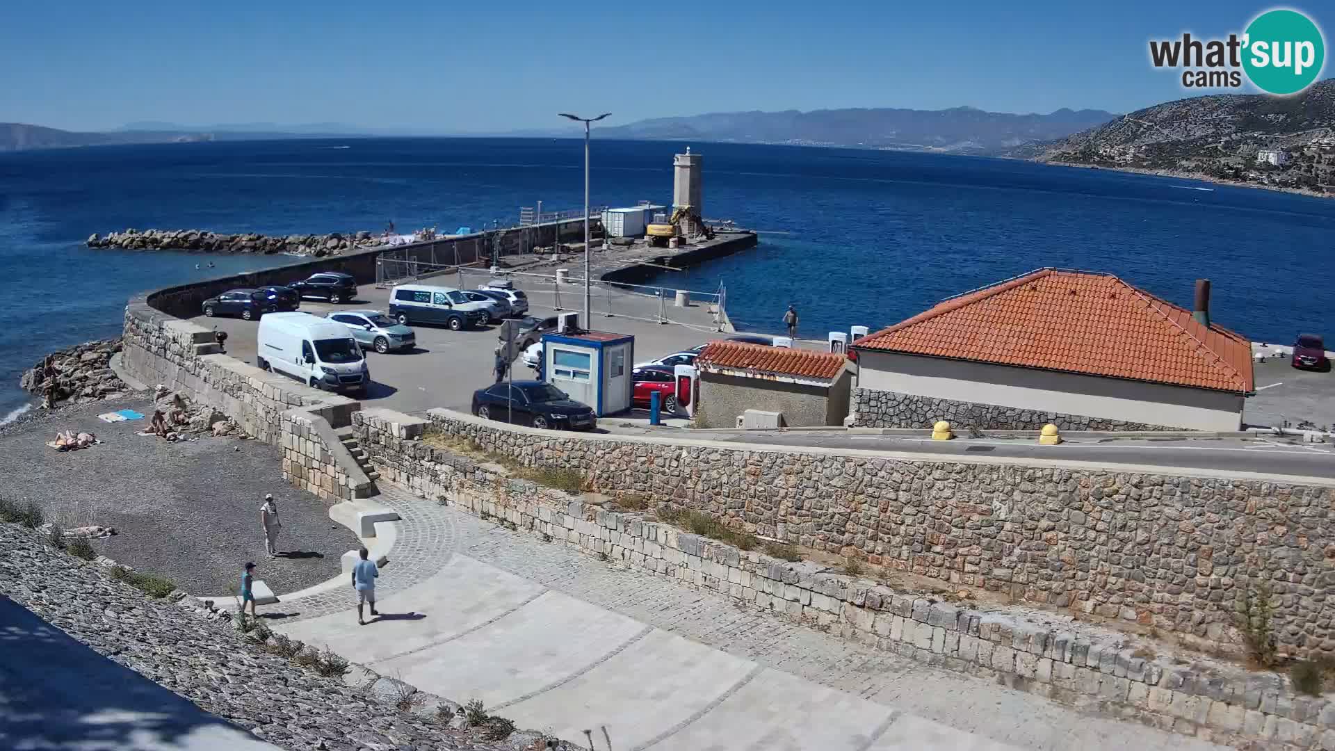 Webcam port de Senj – Vue sur la jetée et le phare