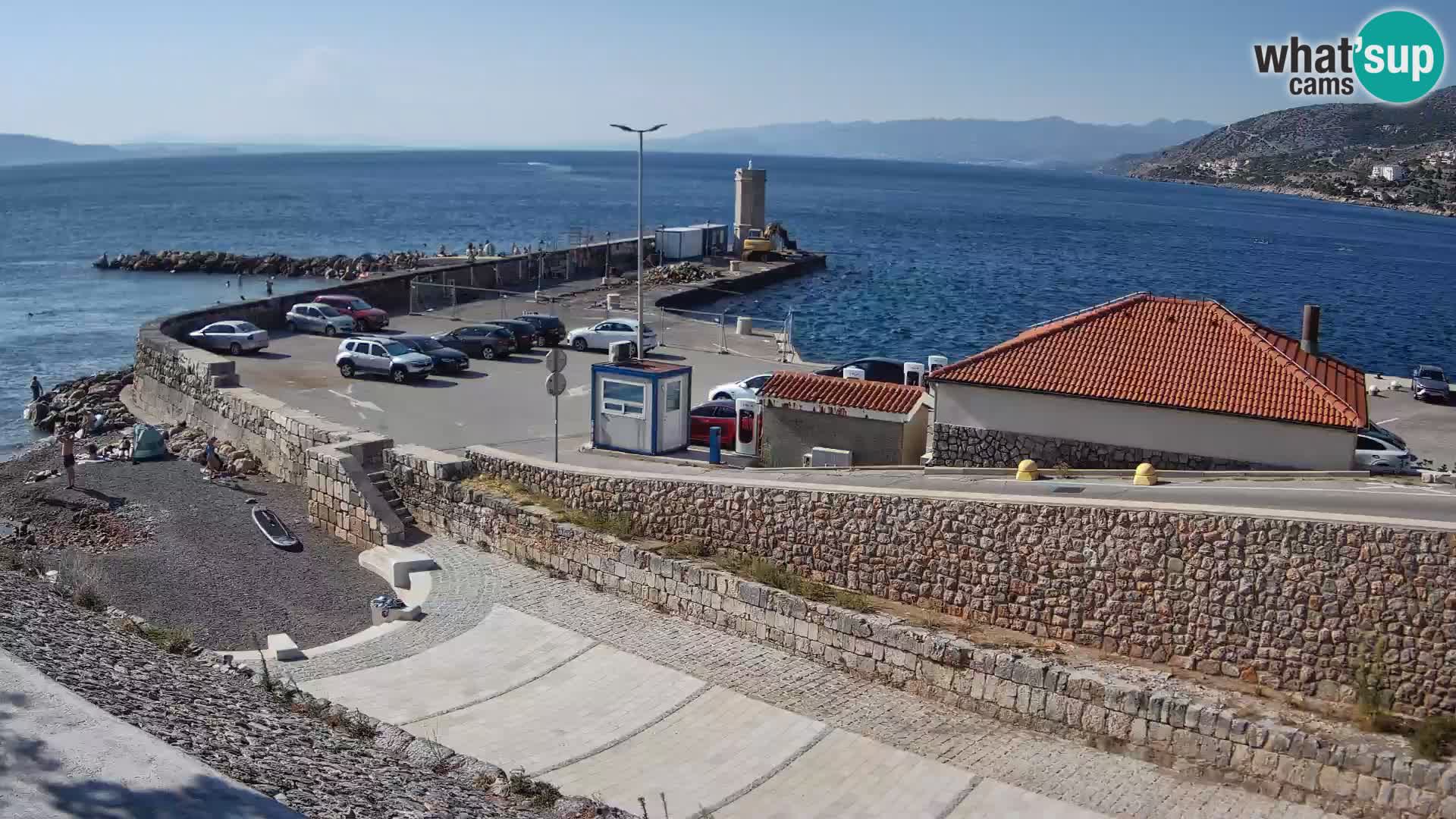 Senj Hafen Webcam – Wellenbrecher & Leuchtturm Liveblick