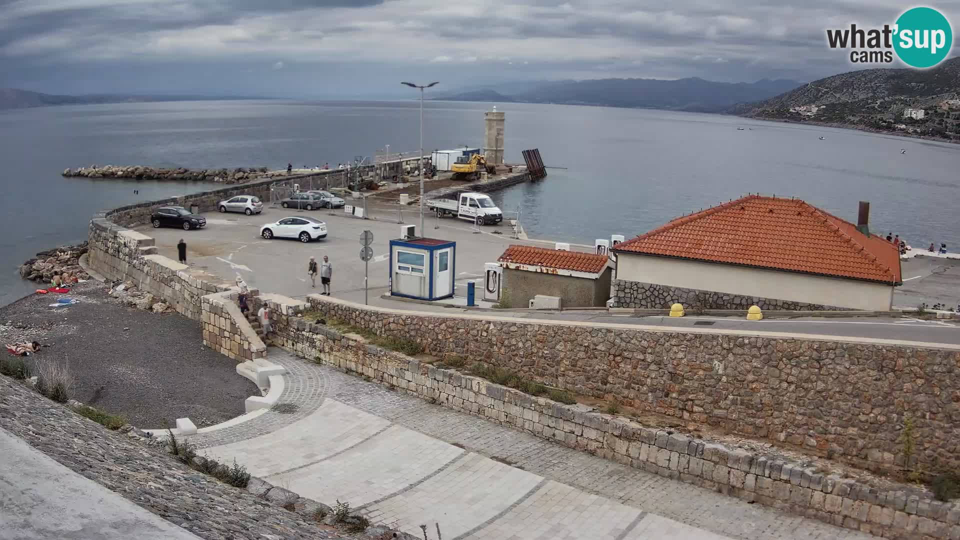 Senj Hafen Webcam – Wellenbrecher & Leuchtturm Liveblick