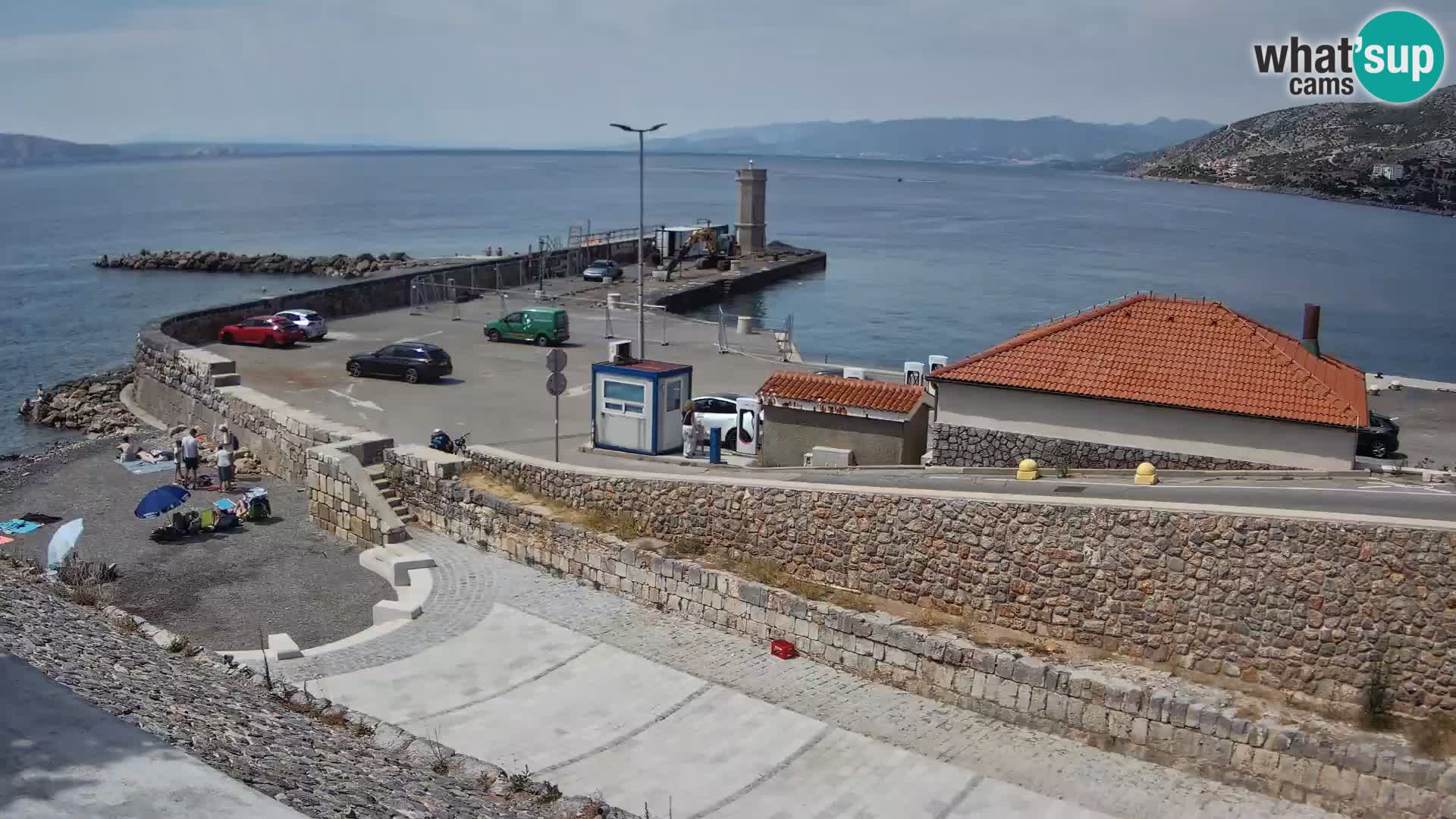 Senj Hafen Webcam – Wellenbrecher & Leuchtturm Liveblick