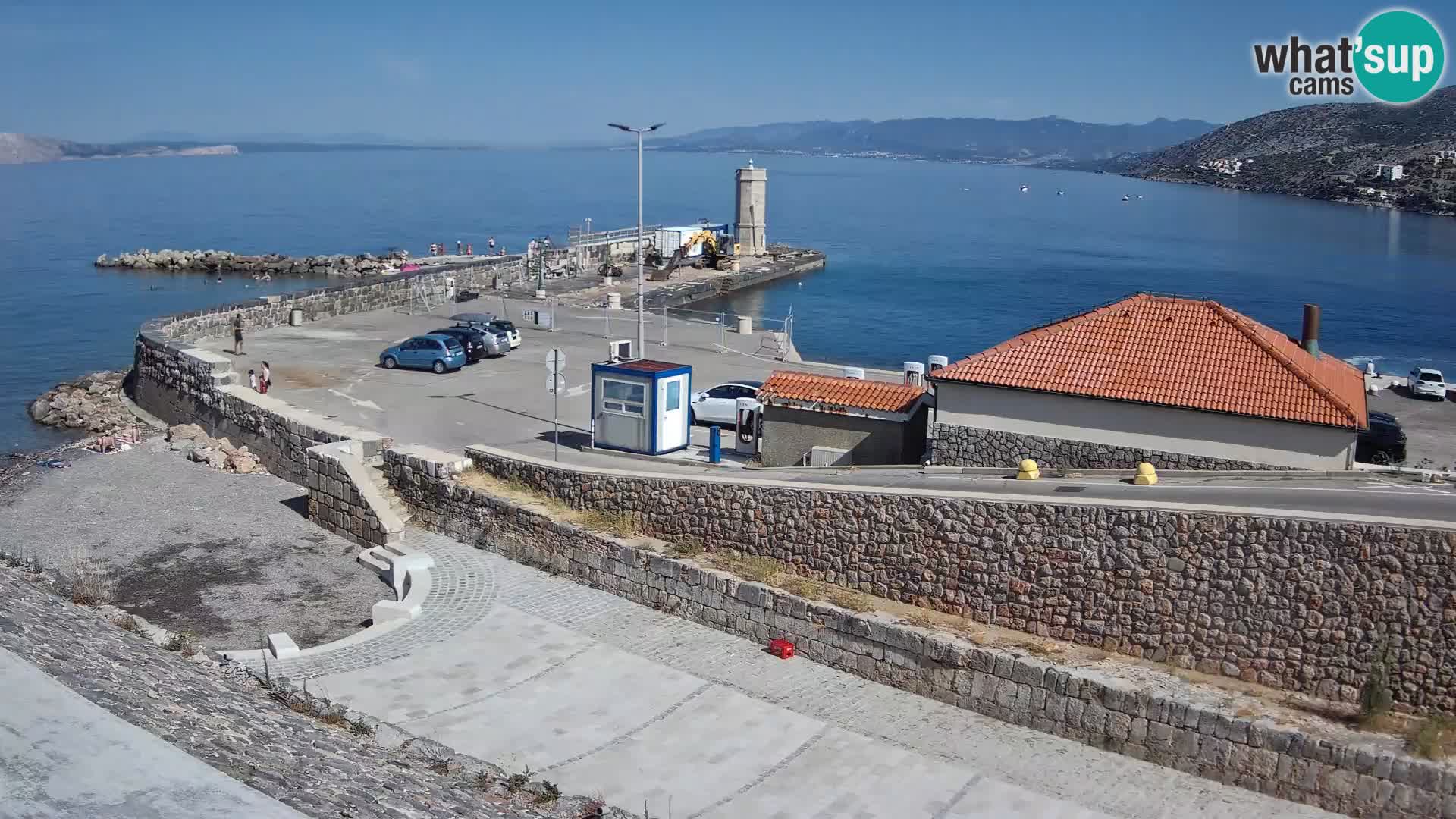 Webcam port de Senj – Vue sur la jetée et le phare