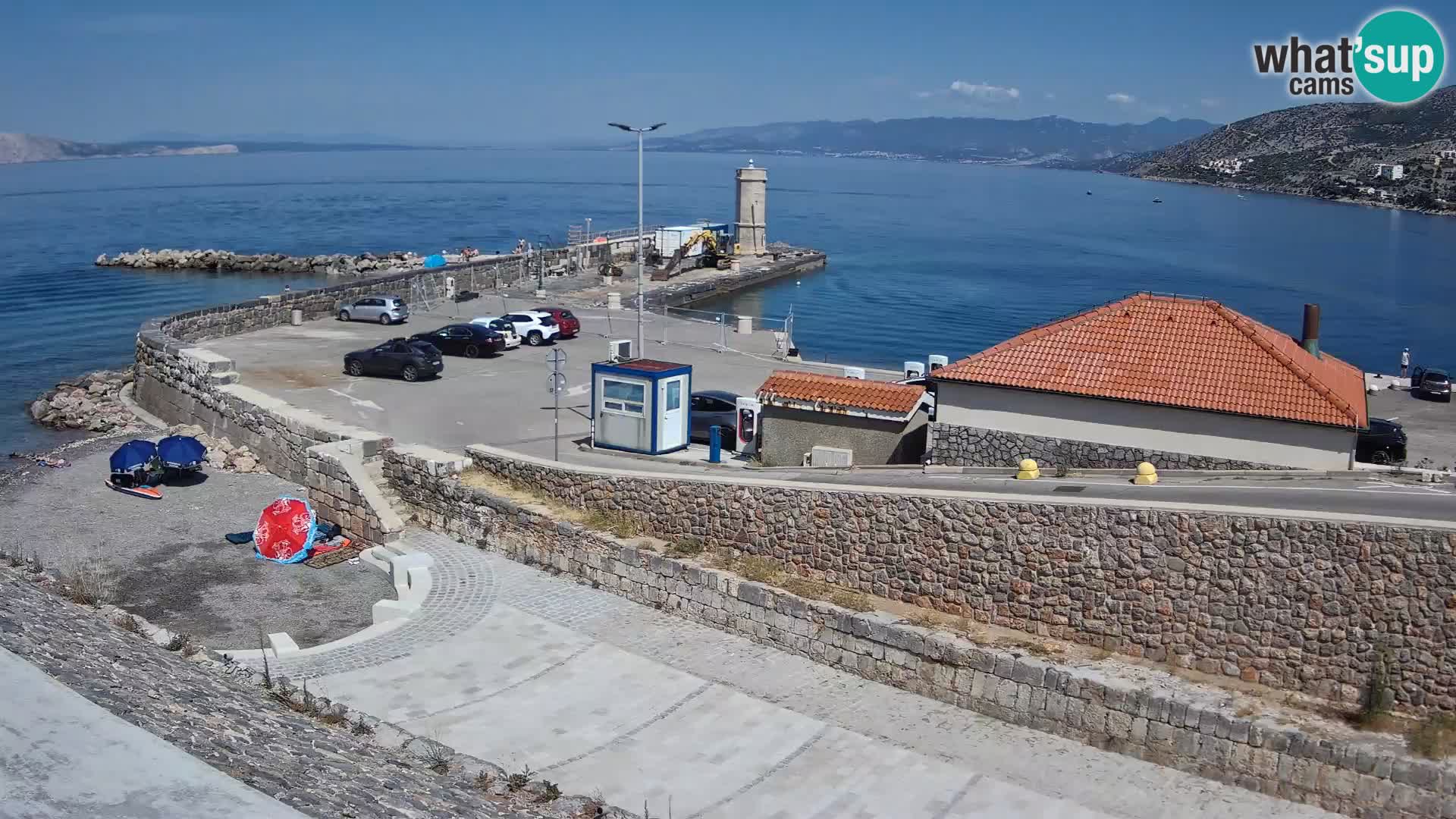Webcam port de Senj – Vue sur la jetée et le phare