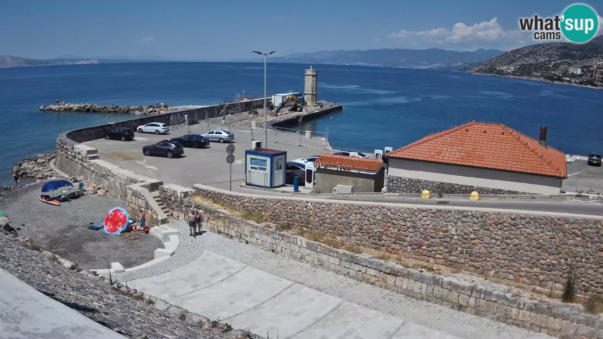 Webcam port de Senj – Vue sur la jetée et le phare