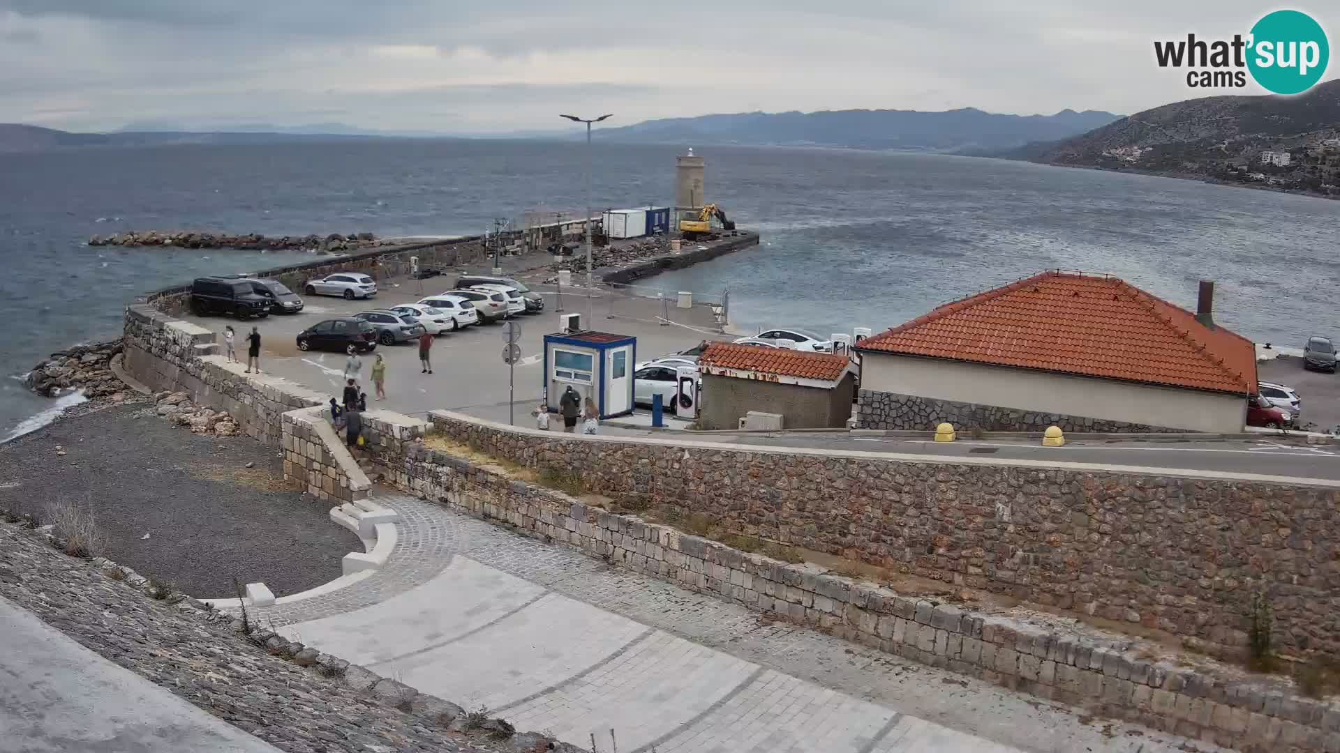 Senj Hafen Webcam – Wellenbrecher & Leuchtturm Liveblick