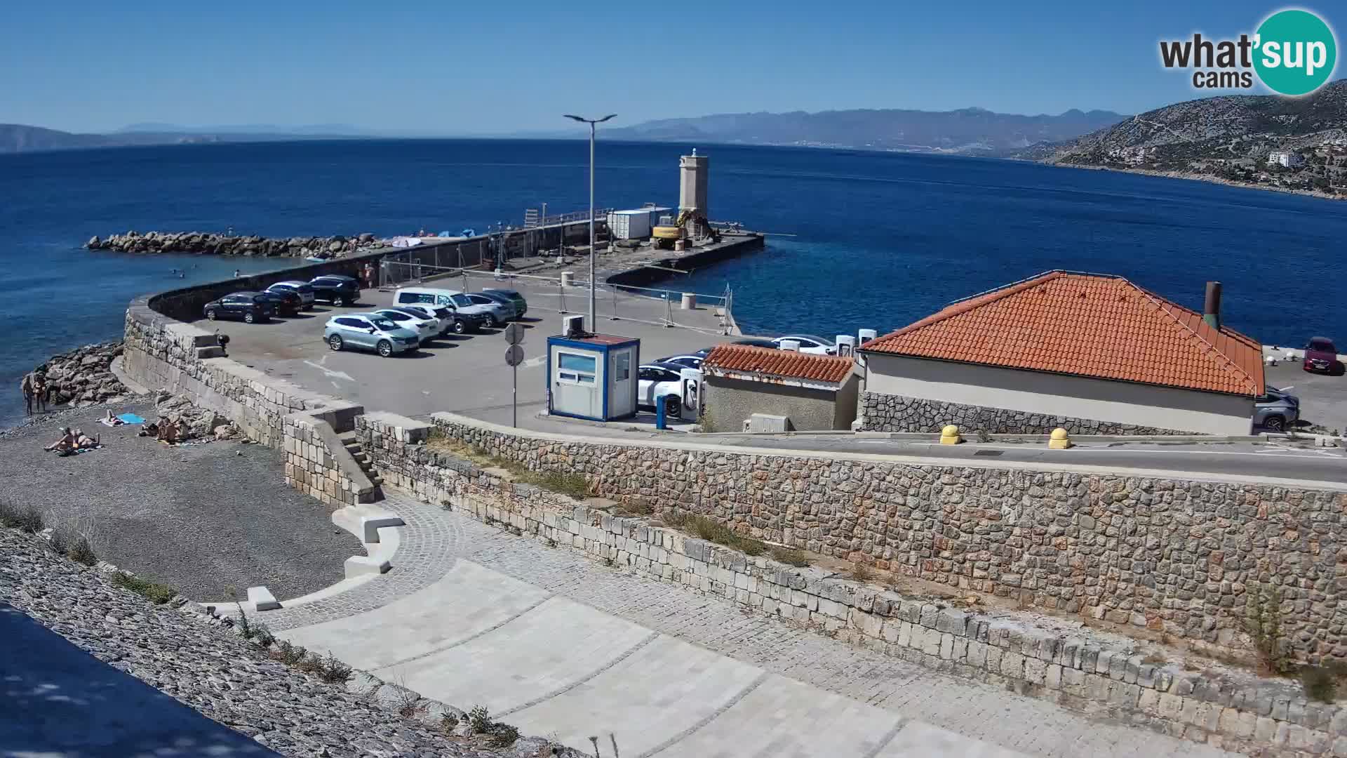 Senj Hafen Webcam – Wellenbrecher & Leuchtturm Liveblick