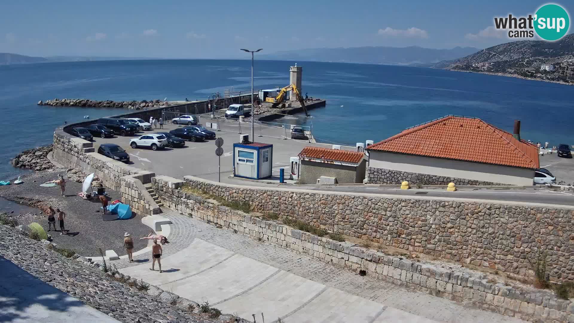 Senj Hafen Webcam – Wellenbrecher & Leuchtturm Liveblick