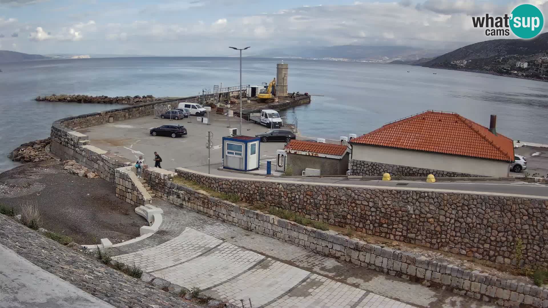 Webcam port de Senj – Vue sur la jetée et le phare