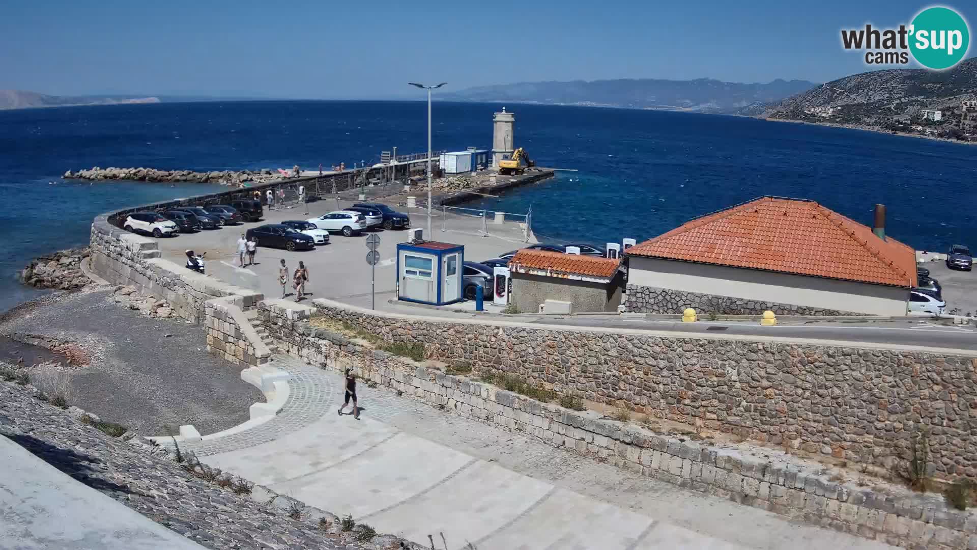 Senj Hafen Webcam – Wellenbrecher & Leuchtturm Liveblick