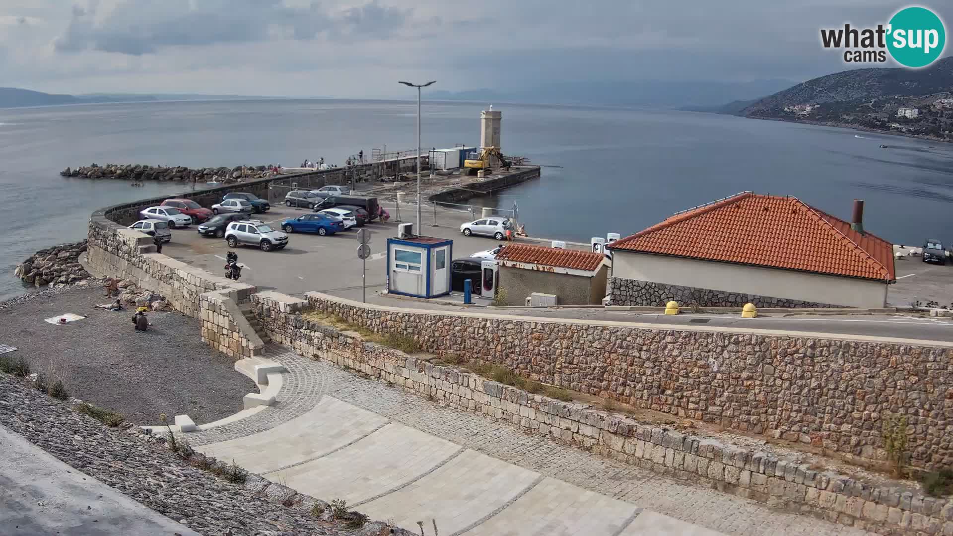 Webcam port de Senj – Vue sur la jetée et le phare