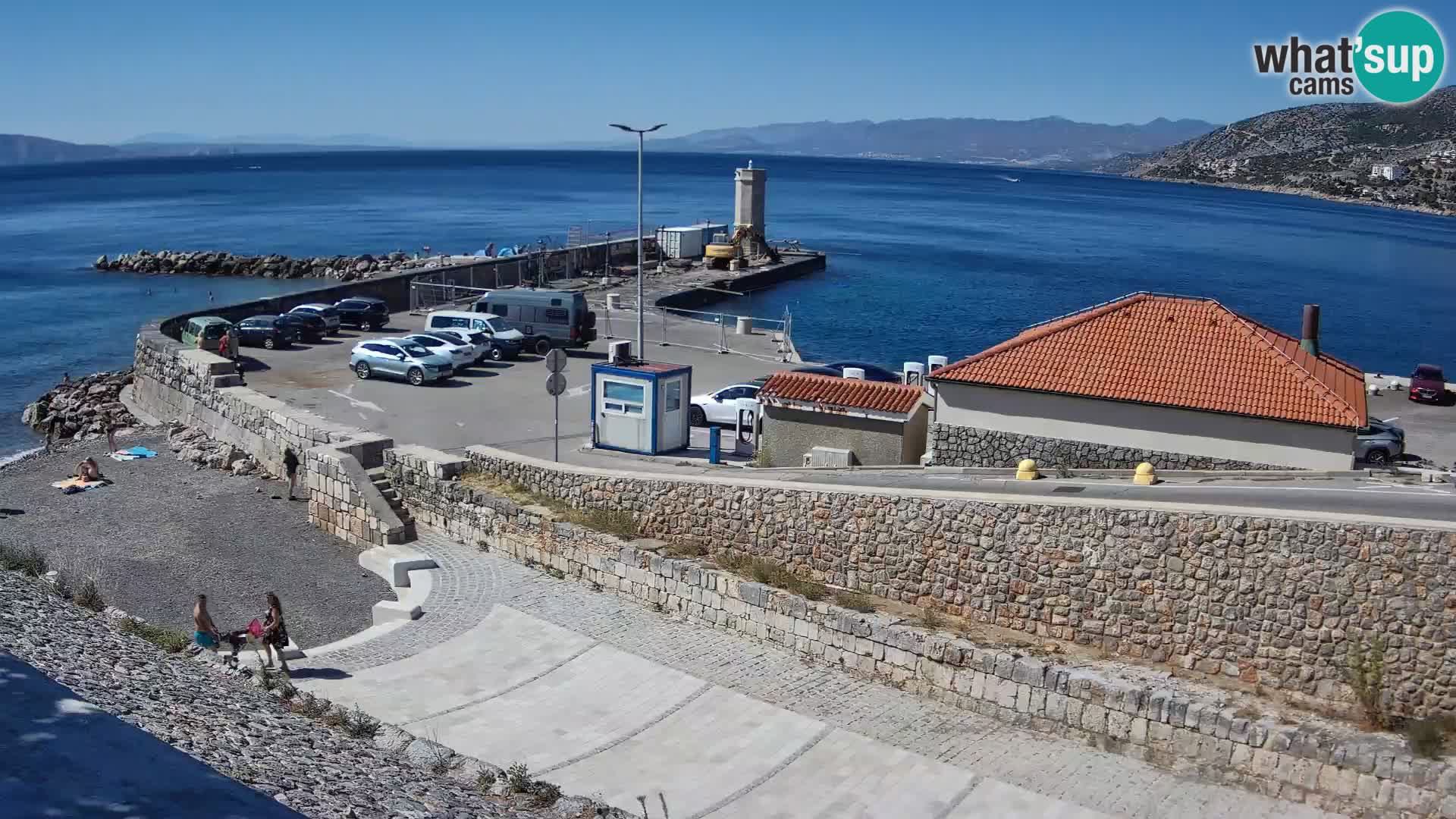 Webcam puerto de Senj – Rompeolas y faro en directo