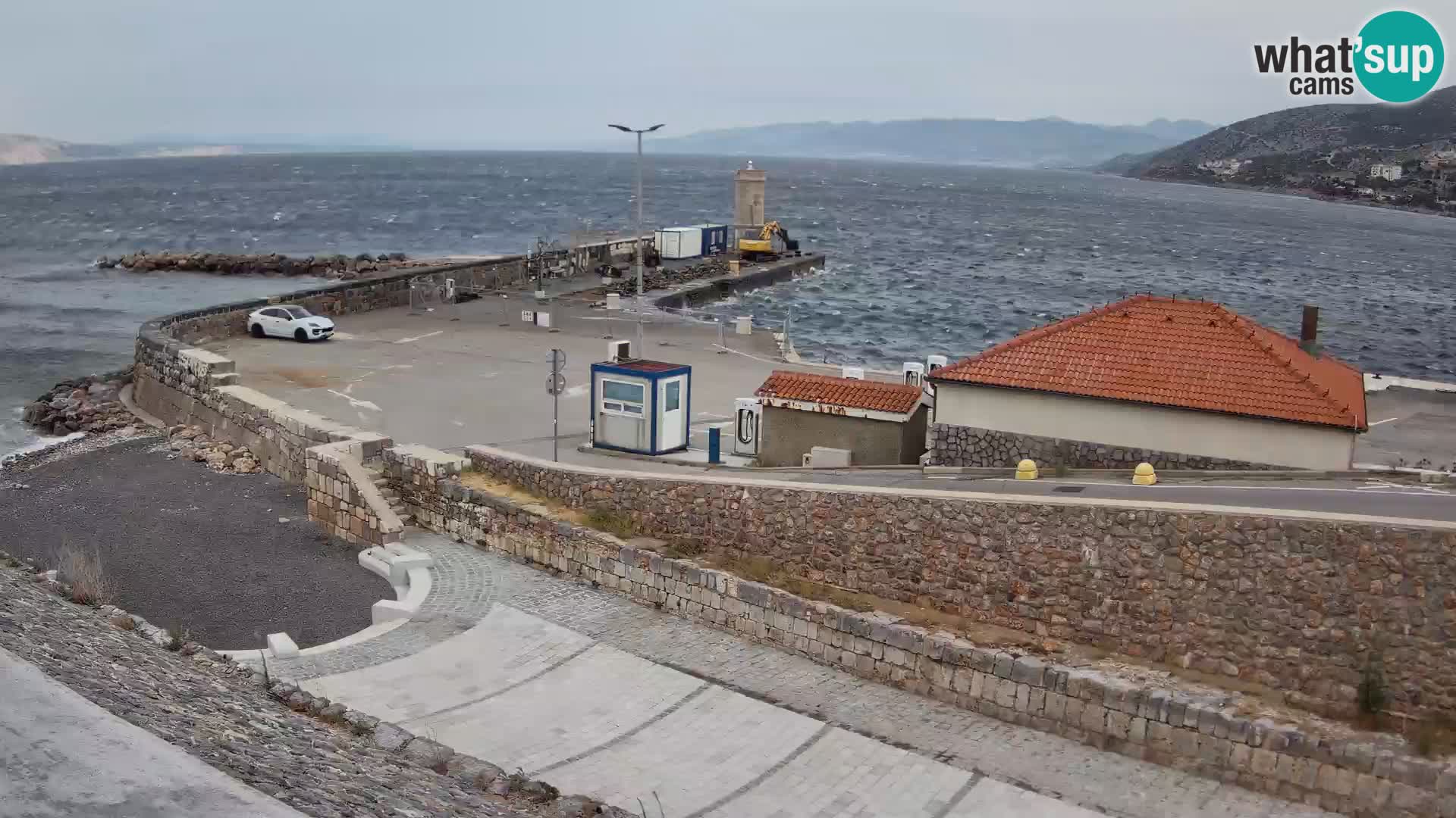 Senj Hafen Webcam – Wellenbrecher & Leuchtturm Liveblick