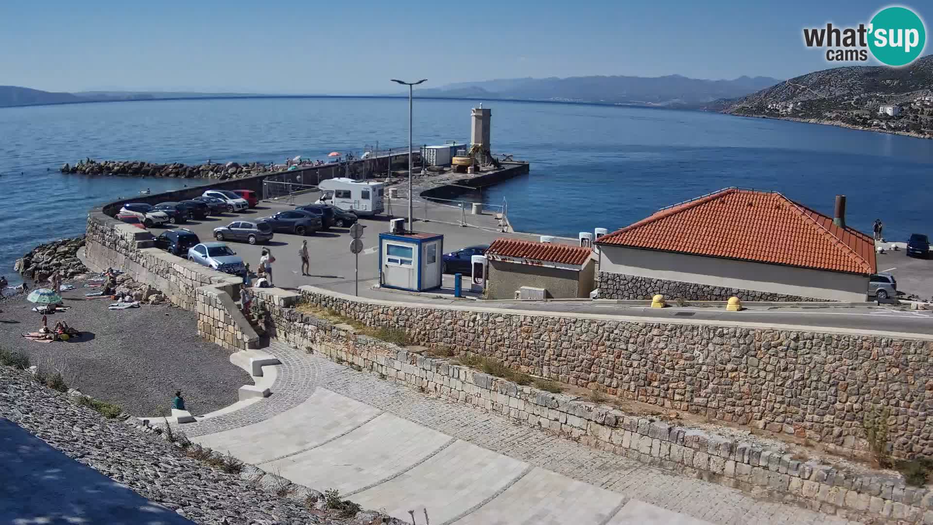 Webcam port de Senj – Vue sur la jetée et le phare