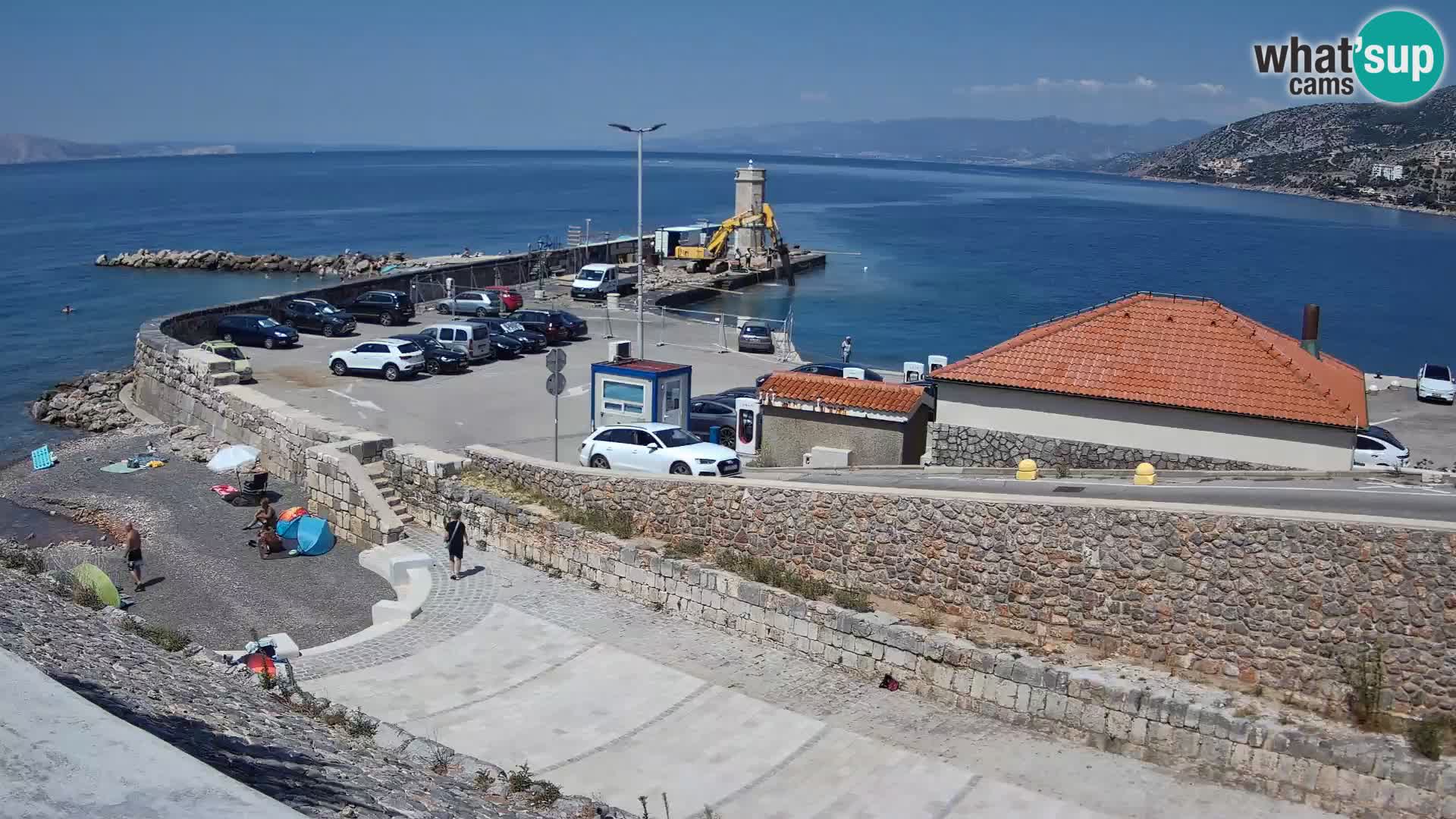 Senj Hafen Webcam – Wellenbrecher & Leuchtturm Liveblick