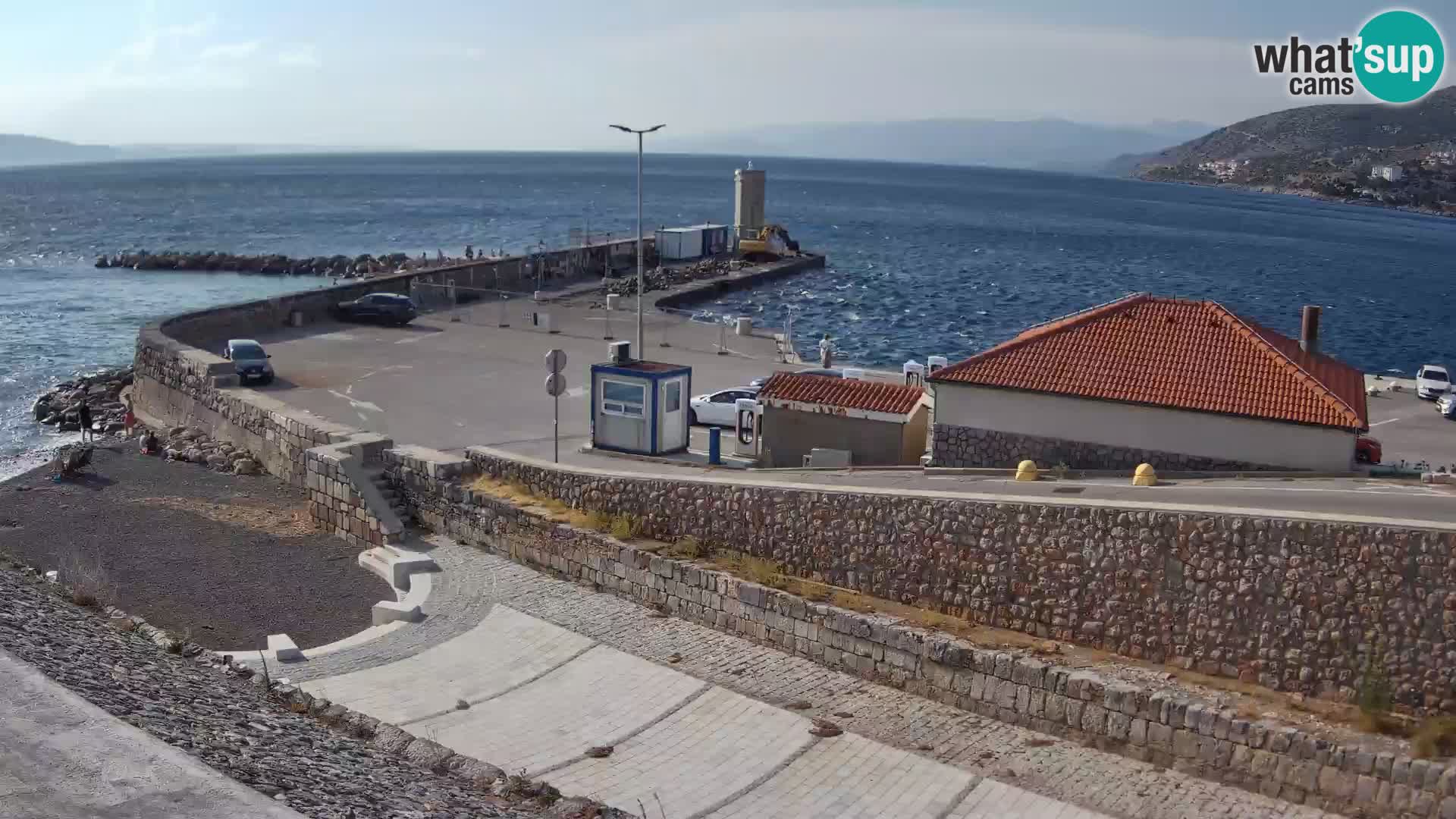 Senj Hafen Webcam – Wellenbrecher & Leuchtturm Liveblick