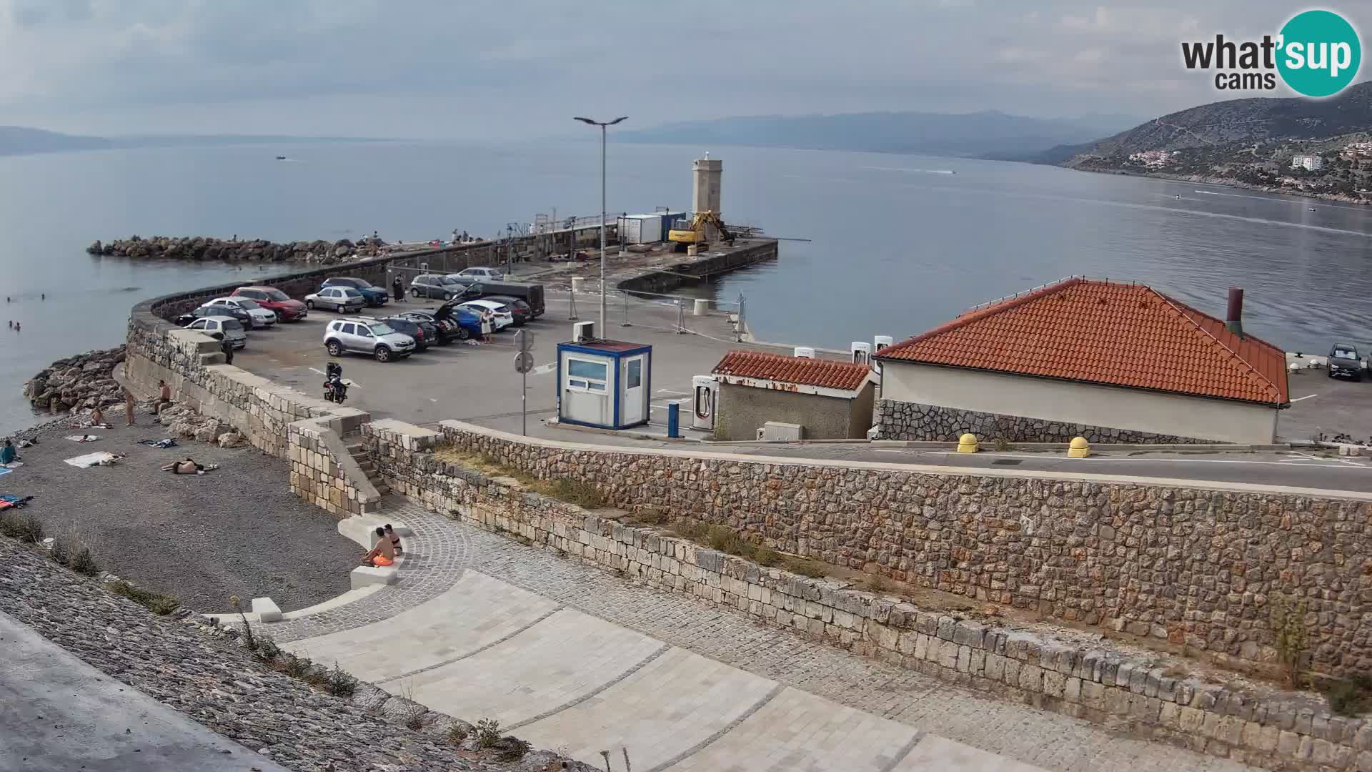 Webcam port de Senj – Vue sur la jetée et le phare