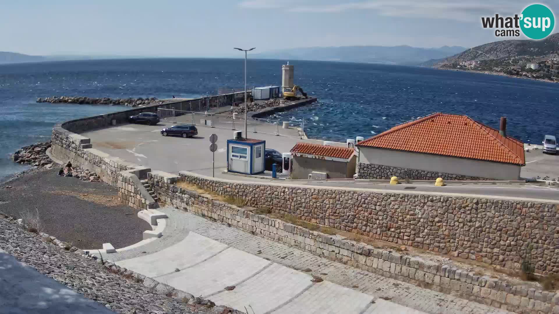 Senj Hafen Webcam – Wellenbrecher & Leuchtturm Liveblick