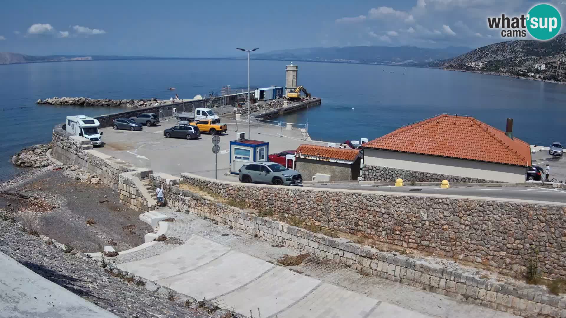 Webcam port de Senj – Vue sur la jetée et le phare