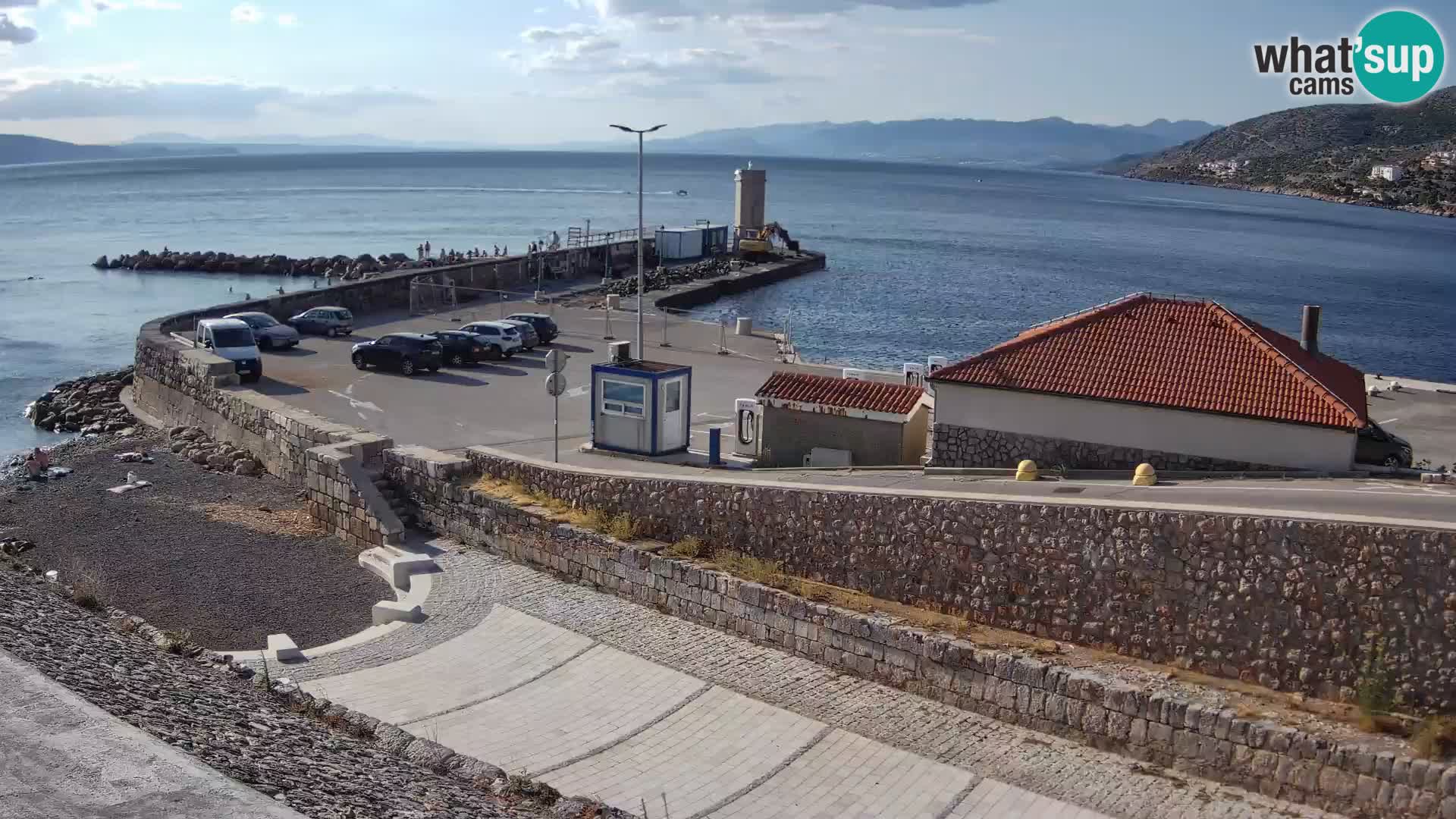 Webcam puerto de Senj – Rompeolas y faro en directo