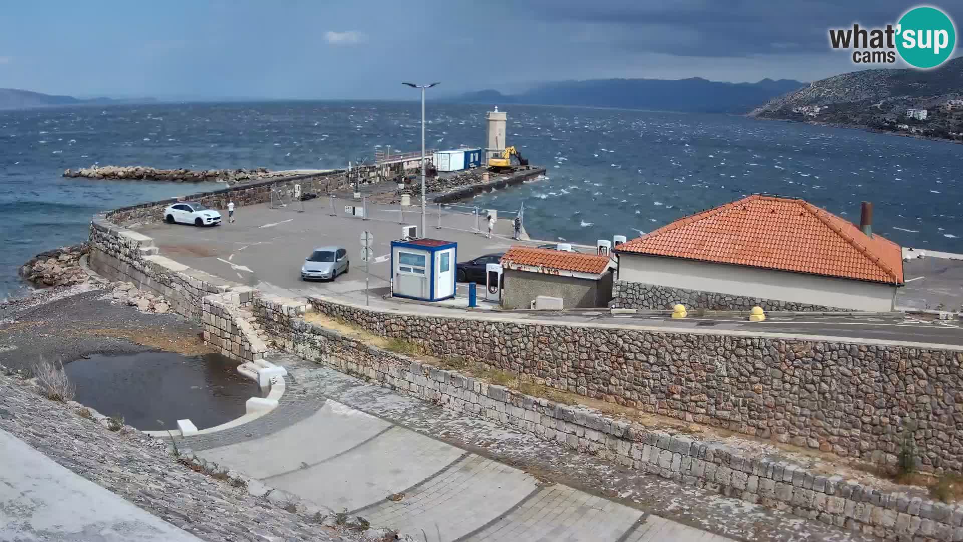 Senj Hafen Webcam – Wellenbrecher & Leuchtturm Liveblick