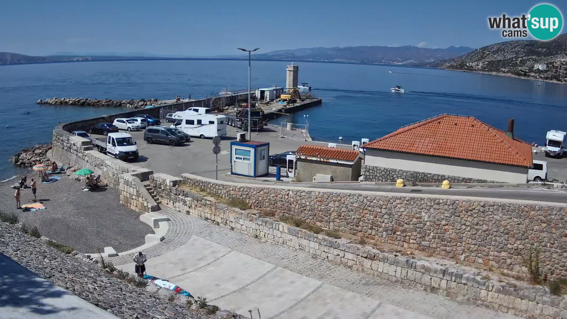 Senj Hafen Webcam – Wellenbrecher & Leuchtturm Liveblick