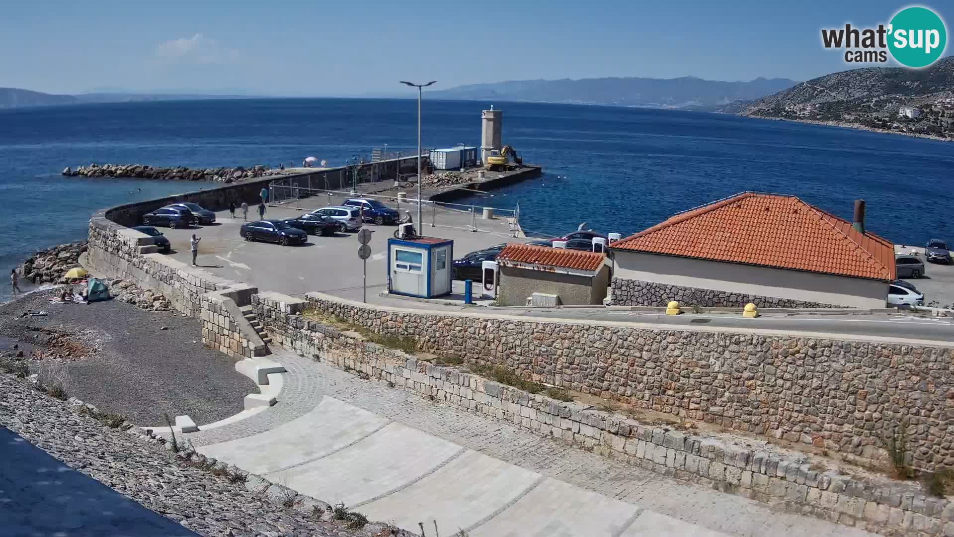 Senj Hafen Webcam – Wellenbrecher & Leuchtturm Liveblick