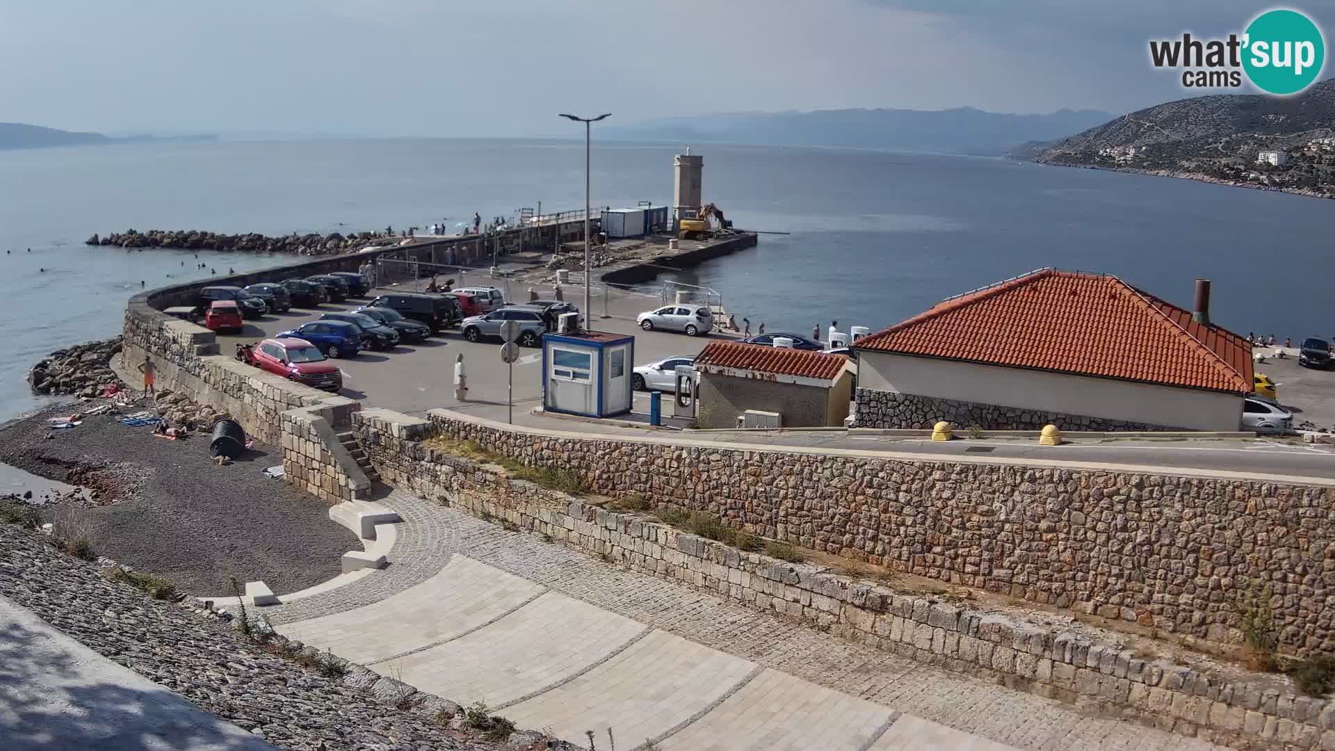 Senj Hafen Webcam – Wellenbrecher & Leuchtturm Liveblick