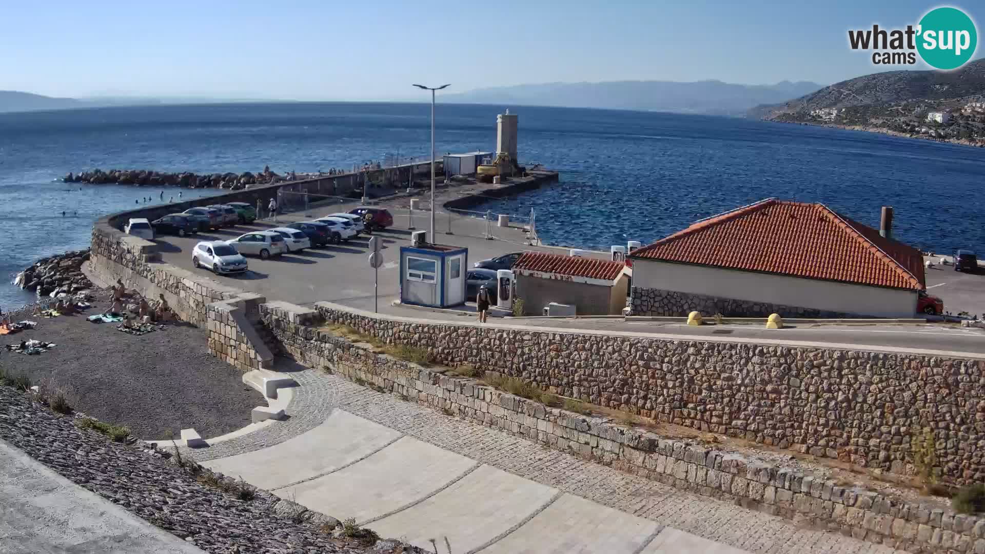 Webcam port de Senj – Vue sur la jetée et le phare