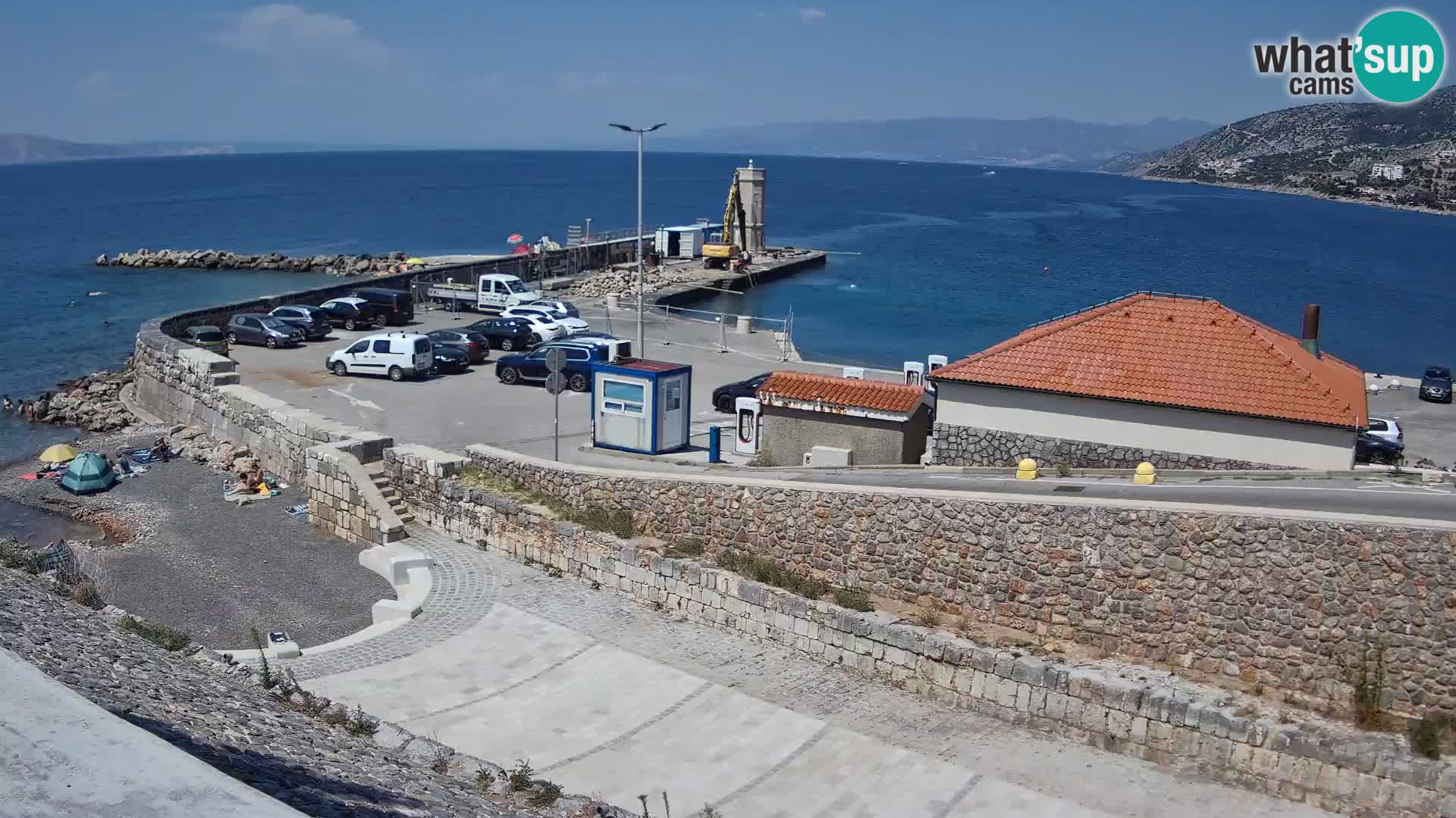 Senj Hafen Webcam – Wellenbrecher & Leuchtturm Liveblick