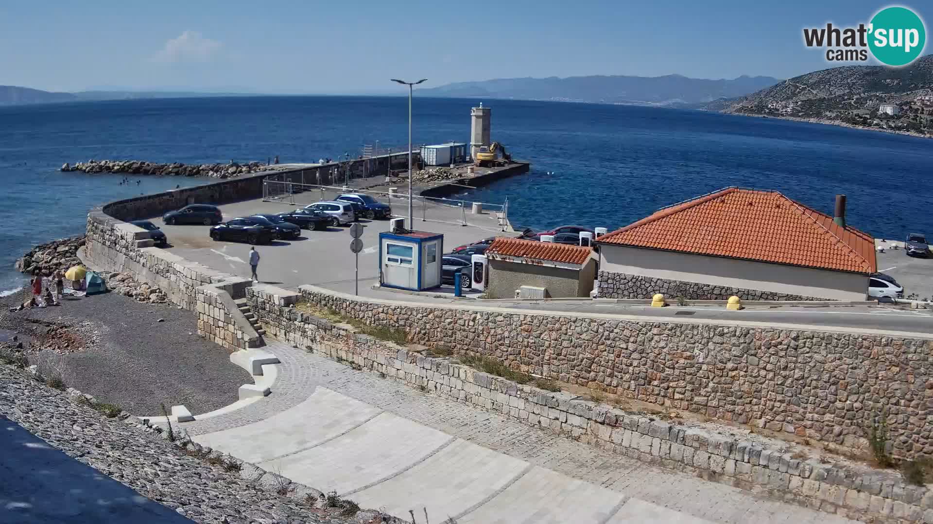 Senj Hafen Webcam – Wellenbrecher & Leuchtturm Liveblick