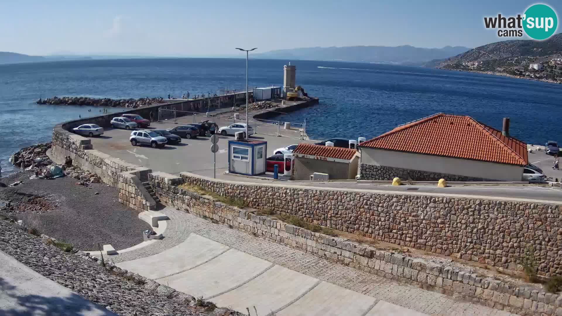 Senj Hafen Webcam – Wellenbrecher & Leuchtturm Liveblick