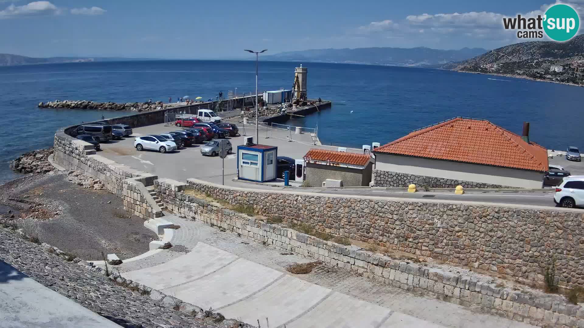 Webcam puerto de Senj – Rompeolas y faro en directo