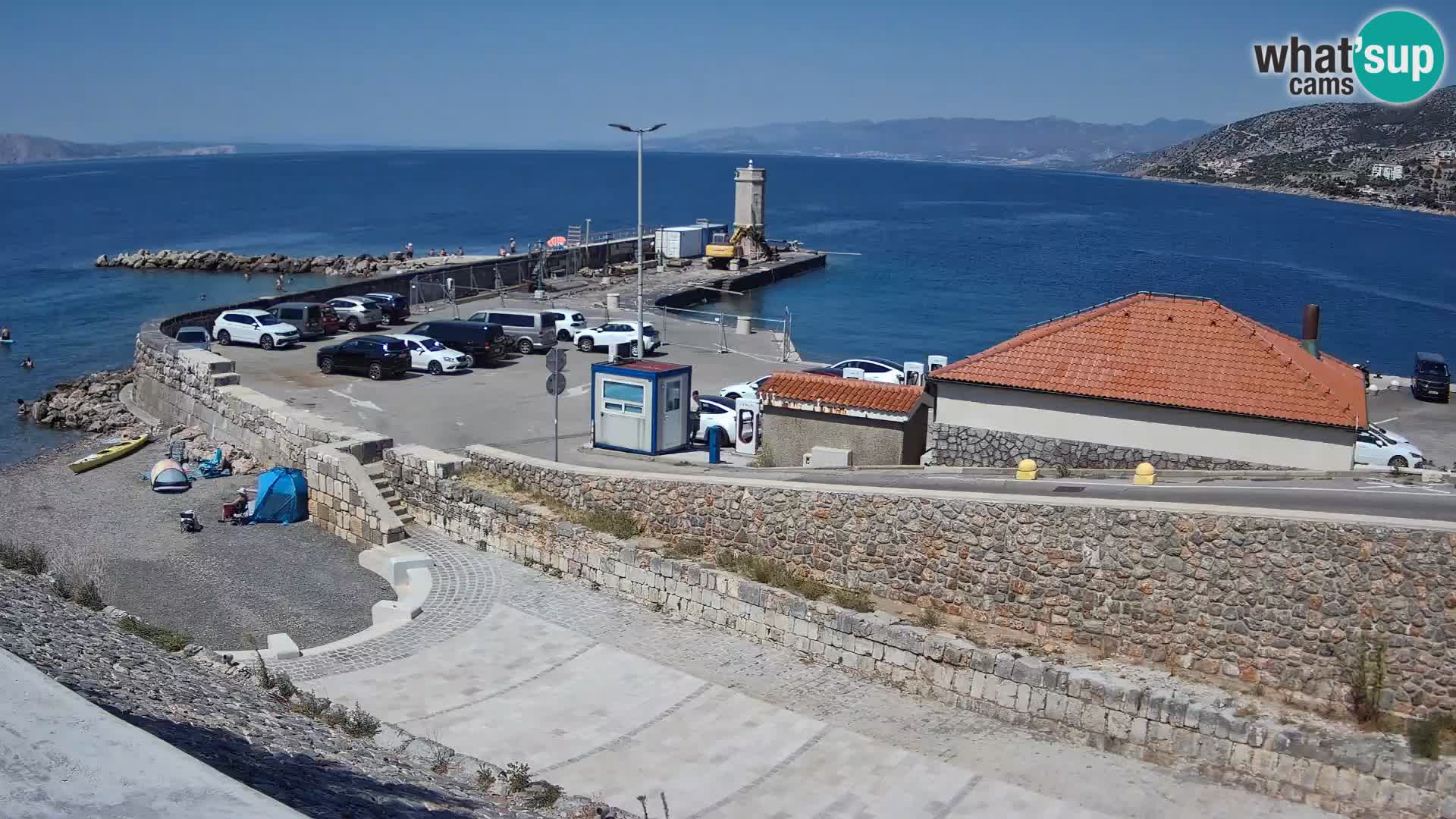 Webcam puerto de Senj – Rompeolas y faro en directo