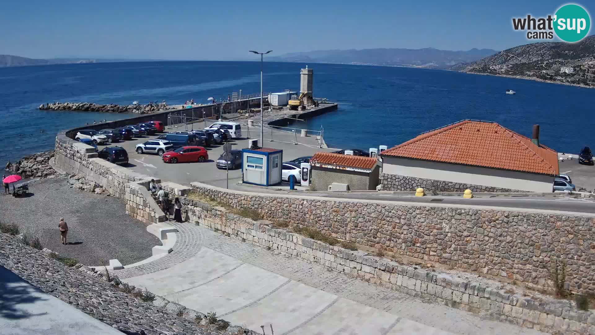 Webcam port de Senj – Vue sur la jetée et le phare